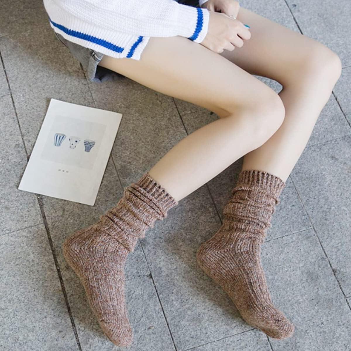 Calcetines Altos de Lana para Mujer Talla 5-11 - 3 Pares
