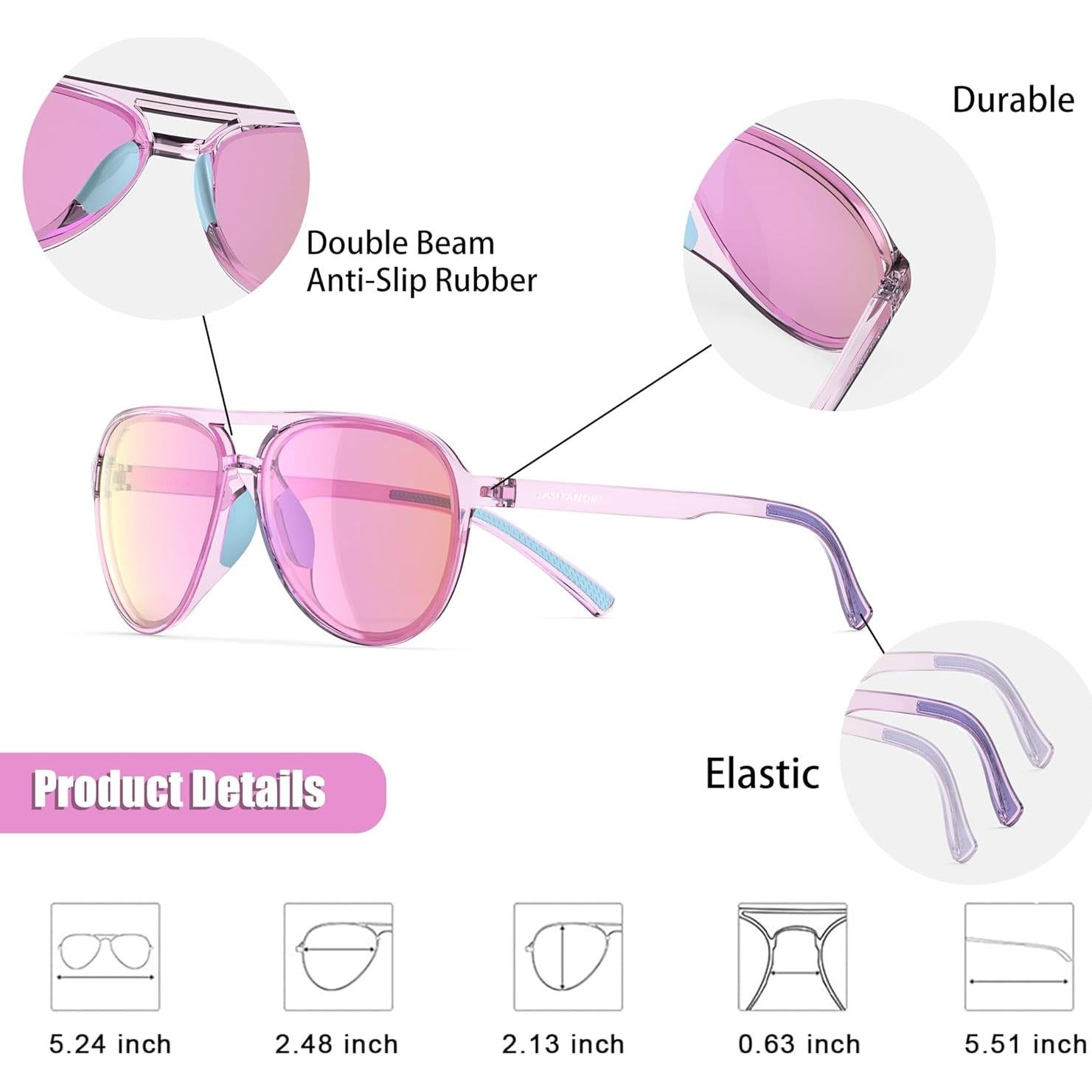 Gafas de sol vintage polarizadas Lasiyanor UV400 TR-90