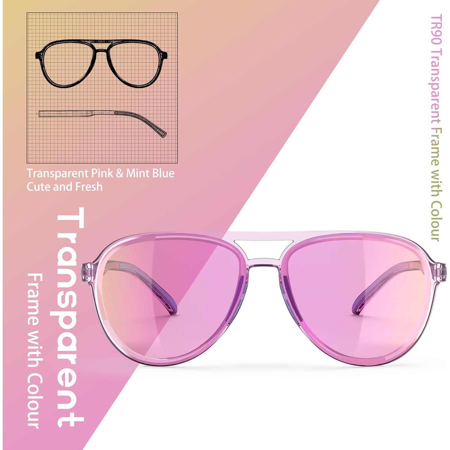 Gafas de sol vintage polarizadas Lasiyanor UV400 TR-90