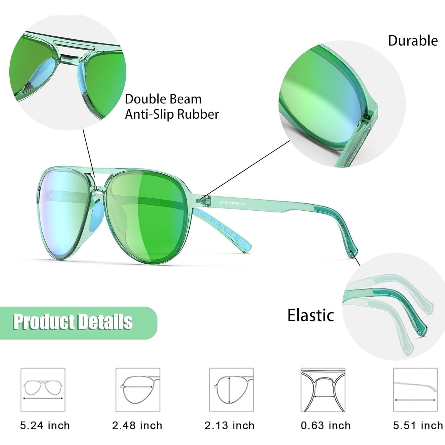 Gafas de Sol Vintage Retro TAC Polarizadas UV400 Lasiyanor