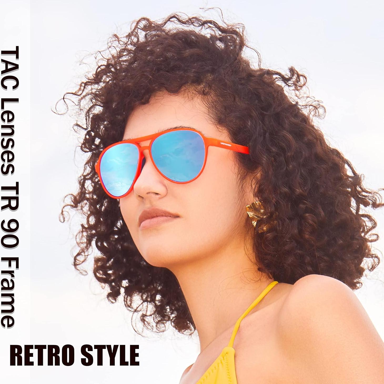 Gafas de sol retro polarizadas Lasiyanor UV400 para hombres y mujeres