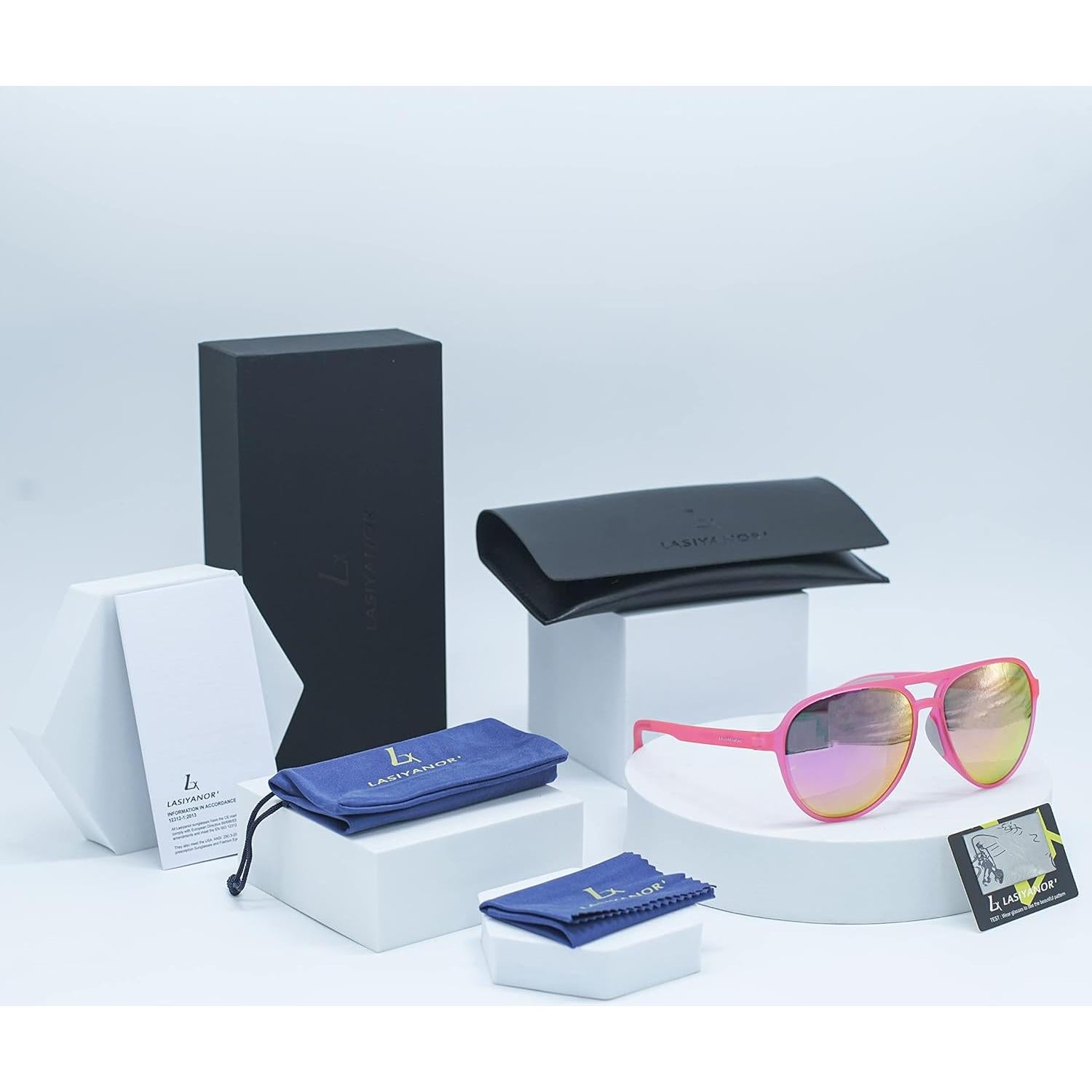 Gafas de Sol Vintage Polarizadas Lasiyanor UV400 Rosa