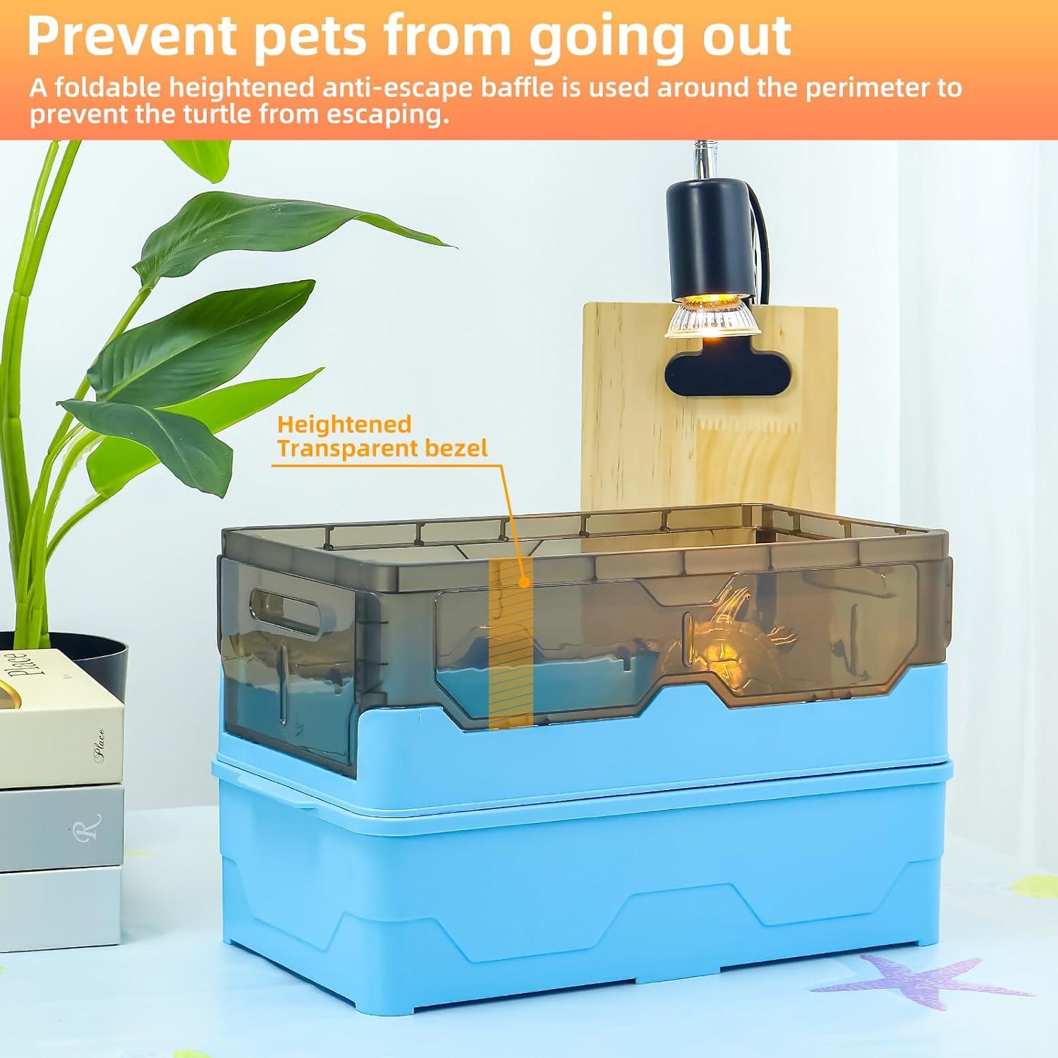 Kit Acuario para Tortugas Runduck - Mediano Azul con Filtración