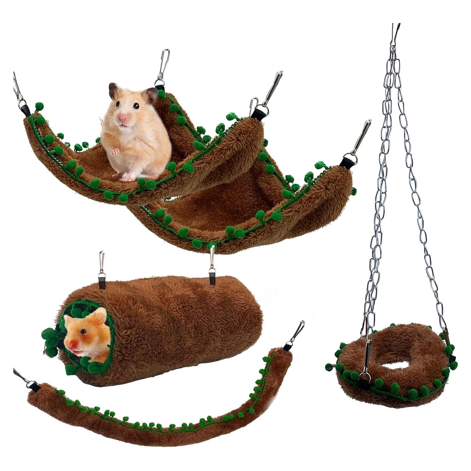 Set de Hamaca y Túnel para Hámsters Hamiledyi - 5 Piezas