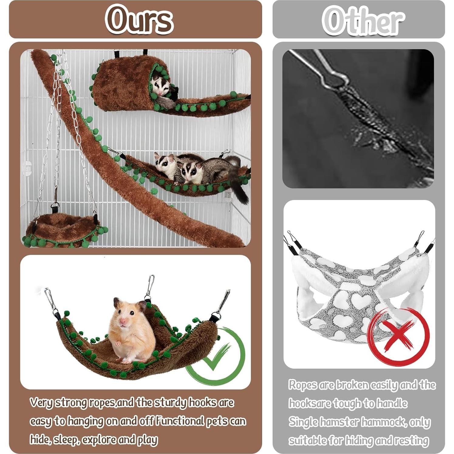 Set de Hamaca y Túnel para Hámsters Hamiledyi - 5 Piezas