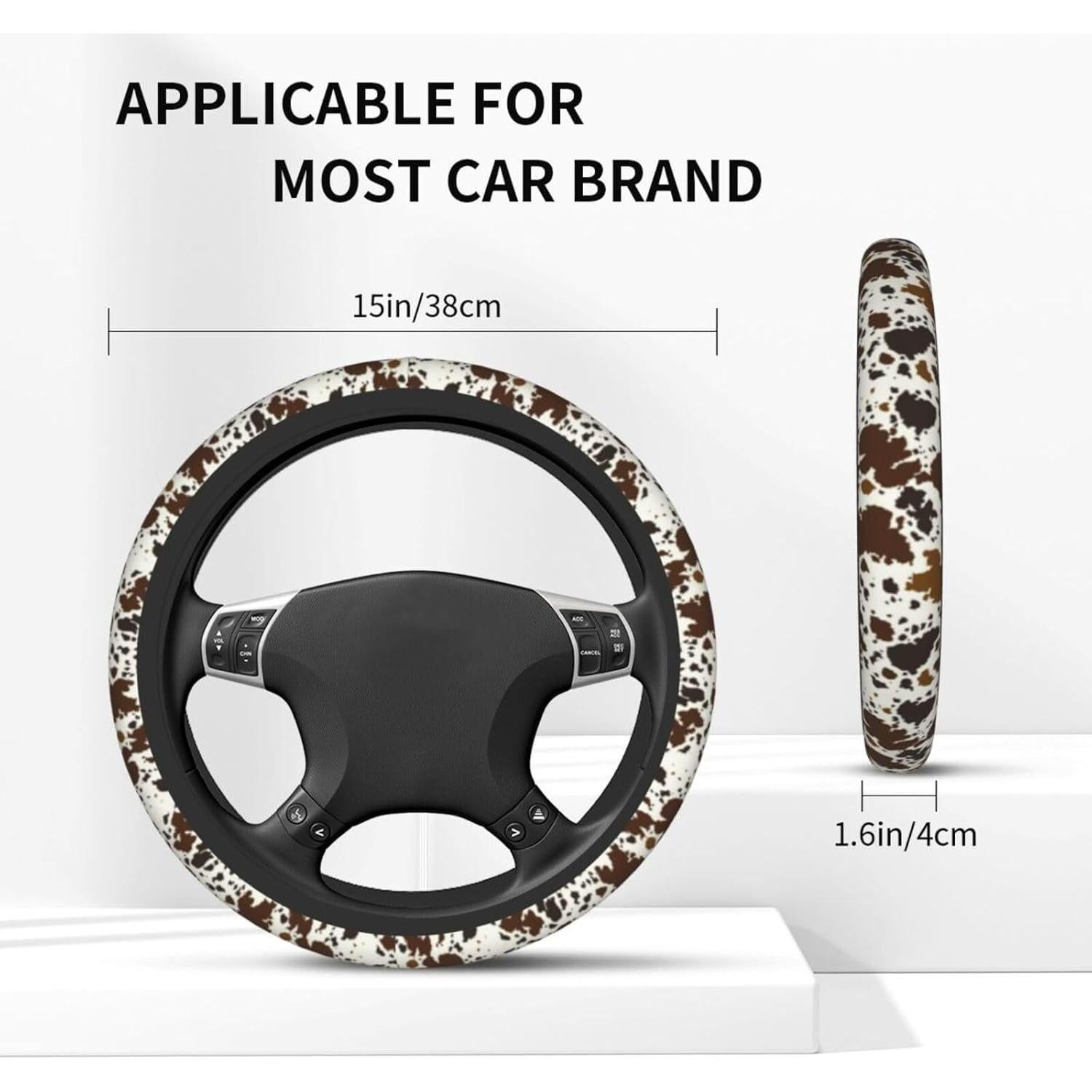 Cubierta de Volante Yobvec Universal 37-39 cm Vaca Marrón