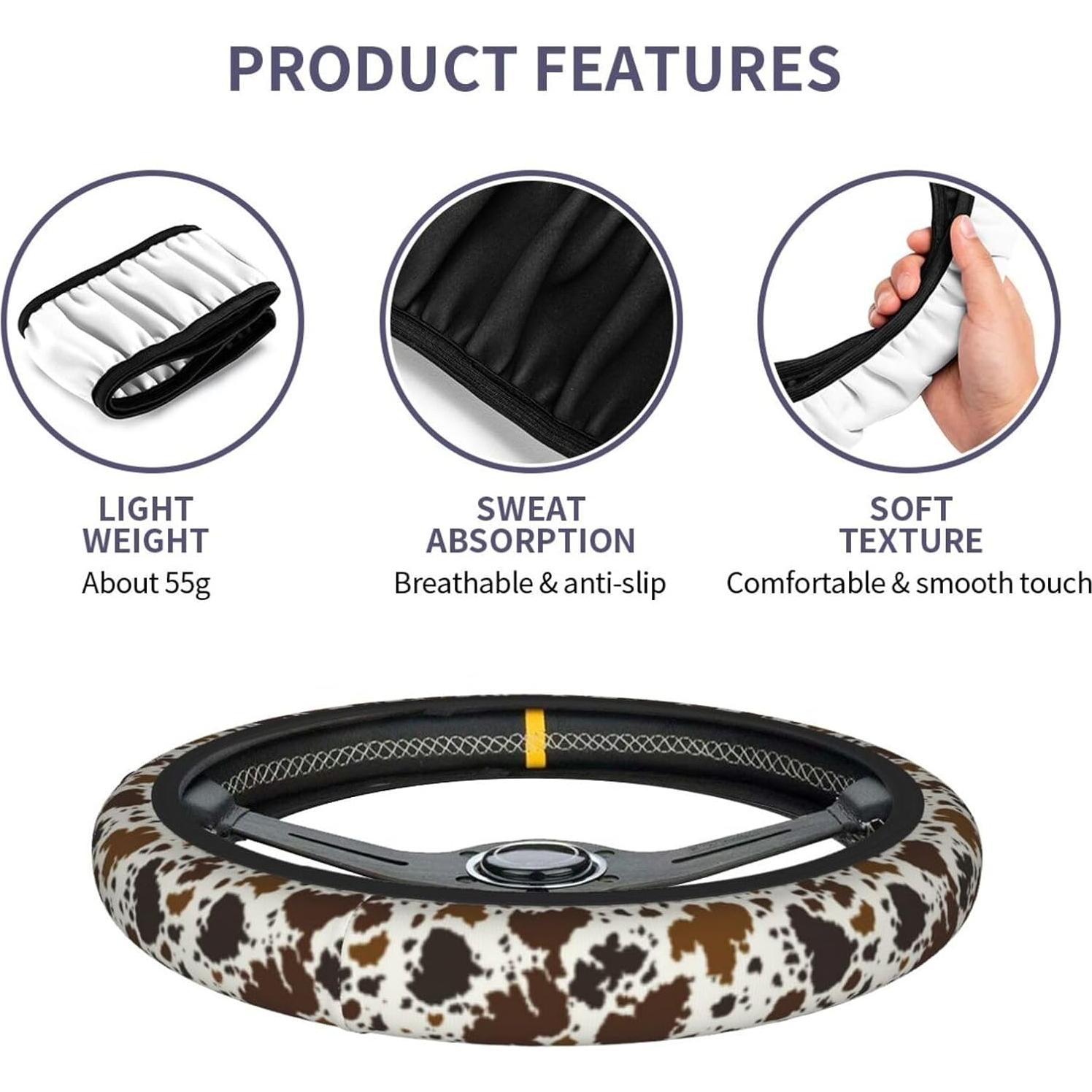 Cubierta de Volante Yobvec Universal 37-39 cm Vaca Marrón