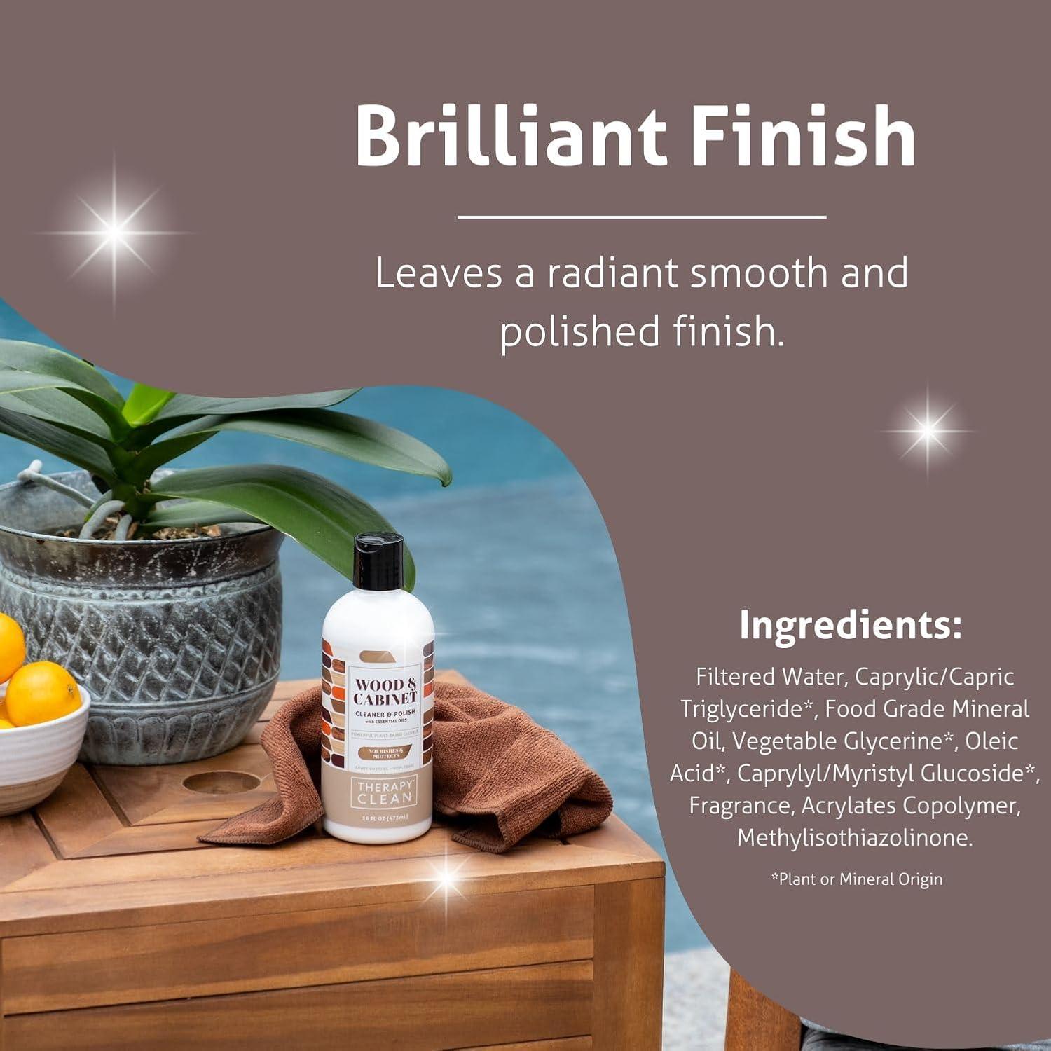 Pulidor de Madera 16 oz. con Microfibra - Aroma Almendra