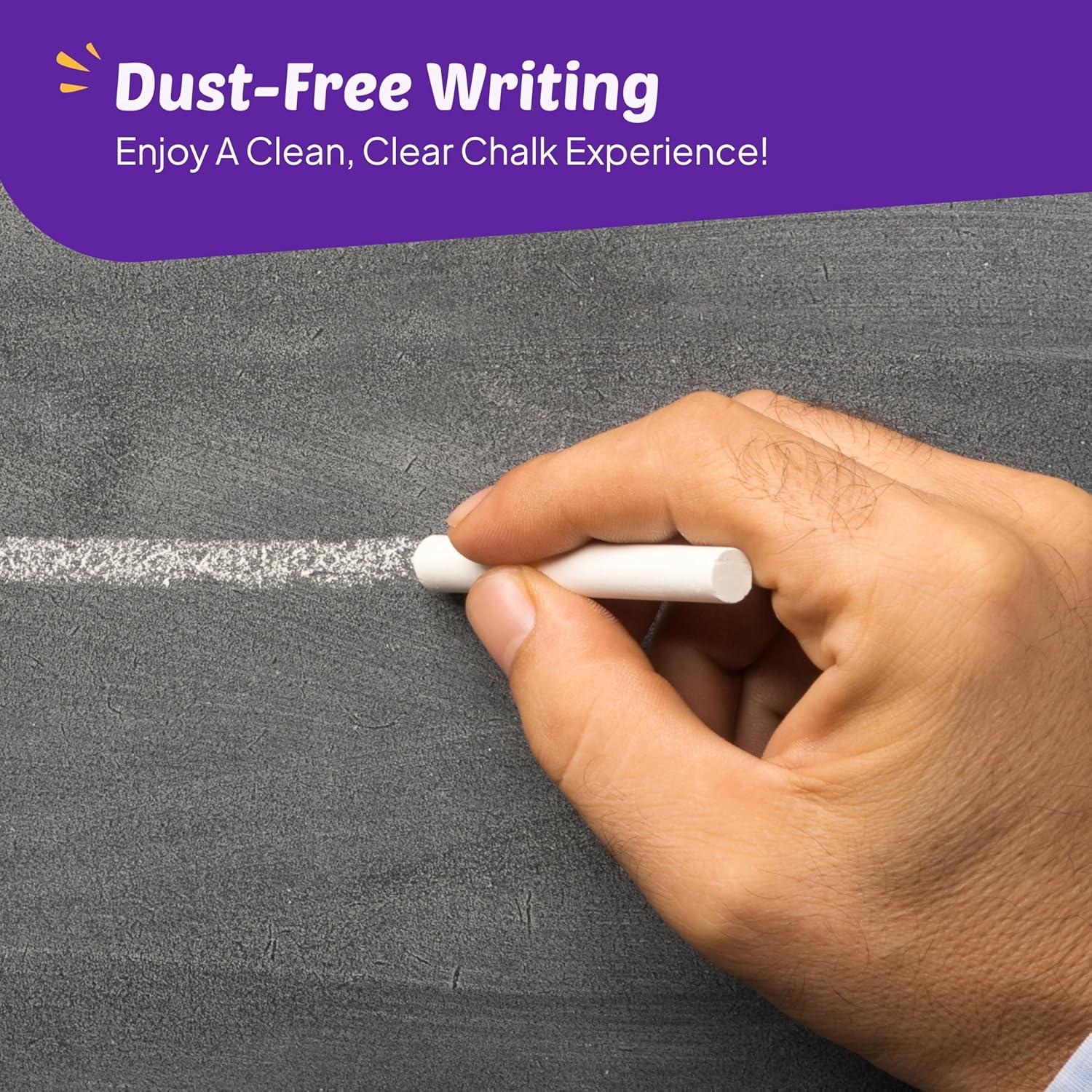 Tiza Blanca Sin Polvo Kedudes - 24 Palos para Pizarra