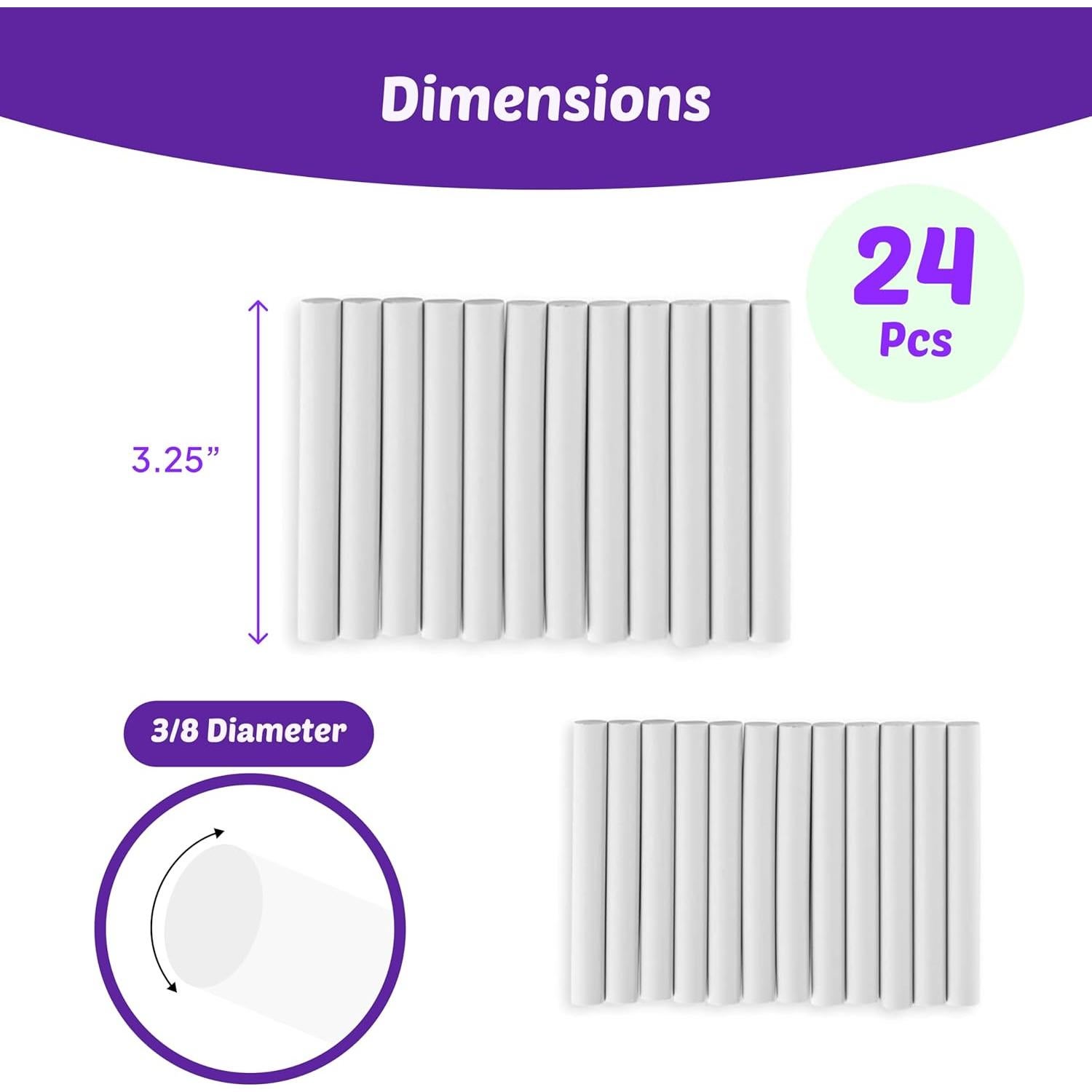 Tiza Blanca Sin Polvo Kedudes - 24 Palos para Pizarra