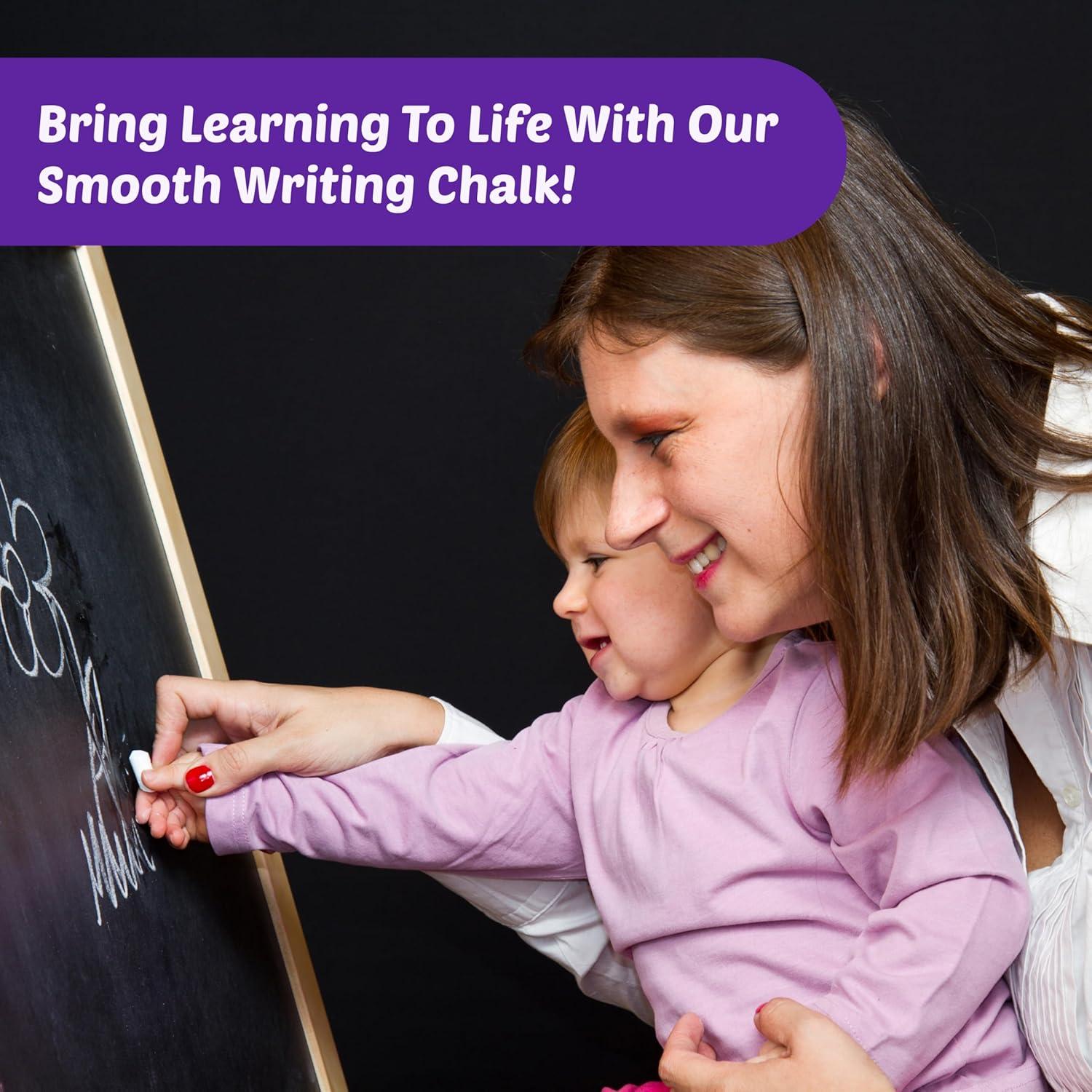 Tiza Blanca Sin Polvo Kedudes - 24 Palos para Pizarra