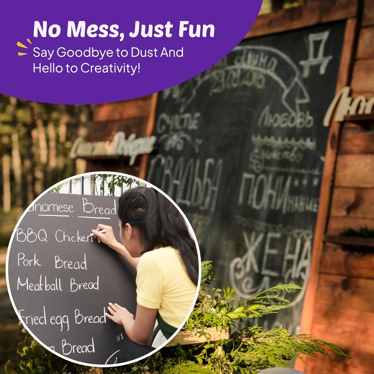 Tiza Blanca Sin Polvo Kedudes - 24 Palos para Pizarra