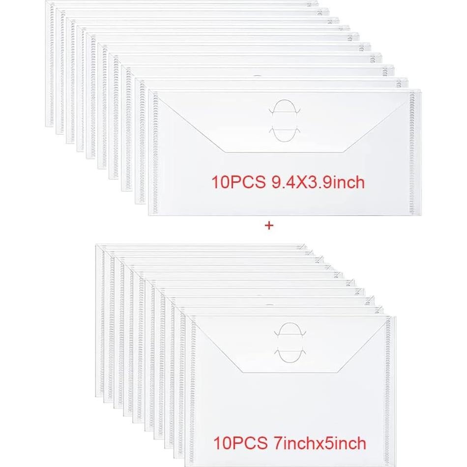 20 Piezas Bolsas de Almacenamiento Plástico CYFUN 18x13cm y 10x24cm