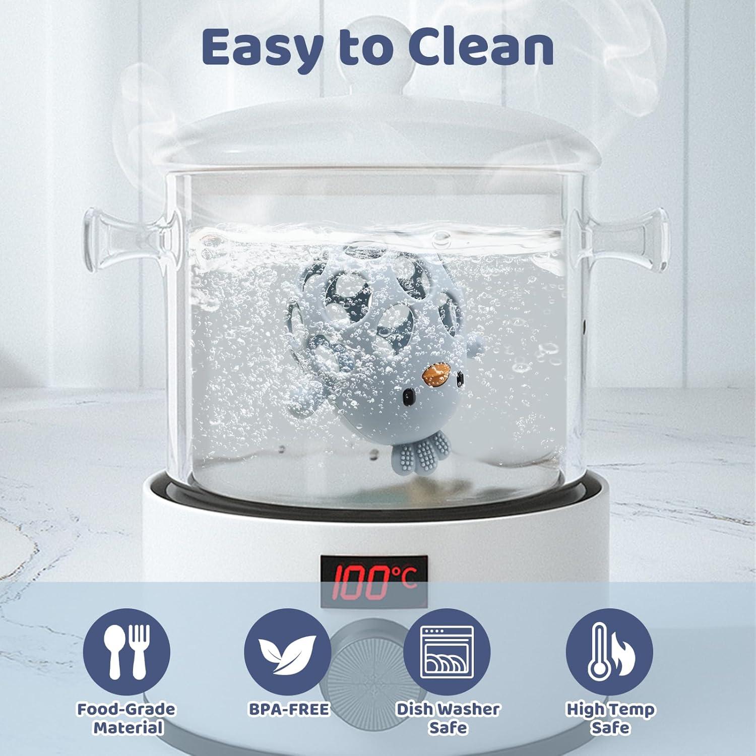 Mordedores de Silicona para Bebés - Juguetes de Dentición 0-12 Meses