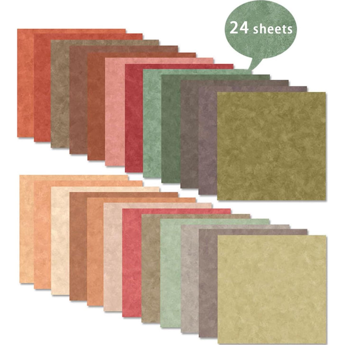 Juego de Papel de Scrapbook Doble Cara Ochoentt 24 Hojas 30.5x30.5 cm