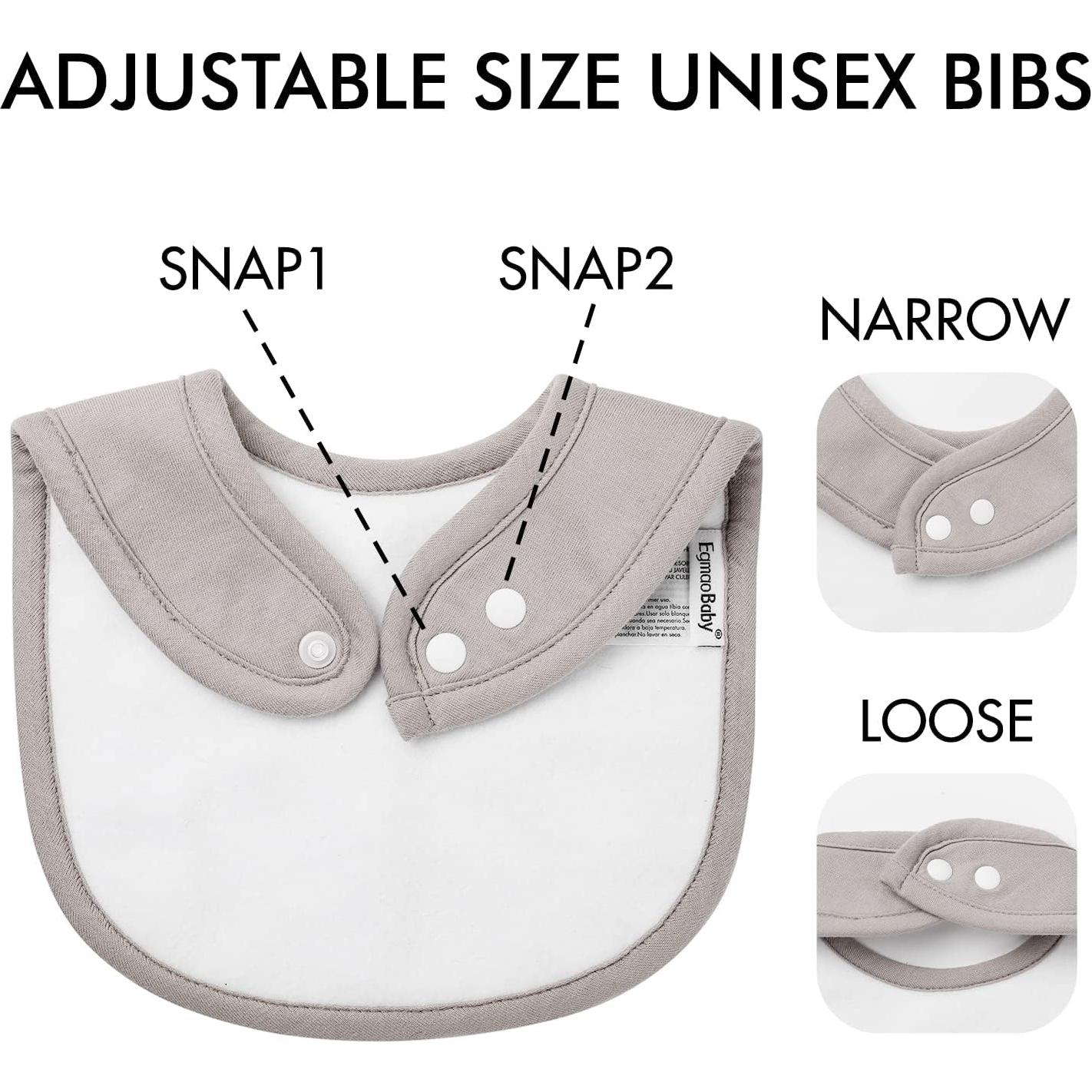 Paquete de 10 Baberos de Algodón Orgánico para Bebé