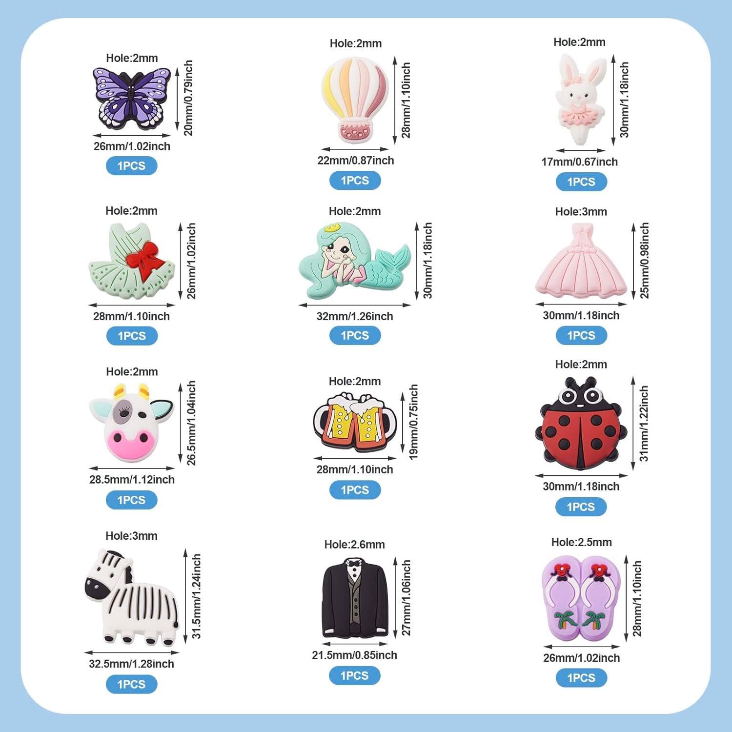 12 Piezas Perlas de Silicona PH PandaHall para Joyería DIY