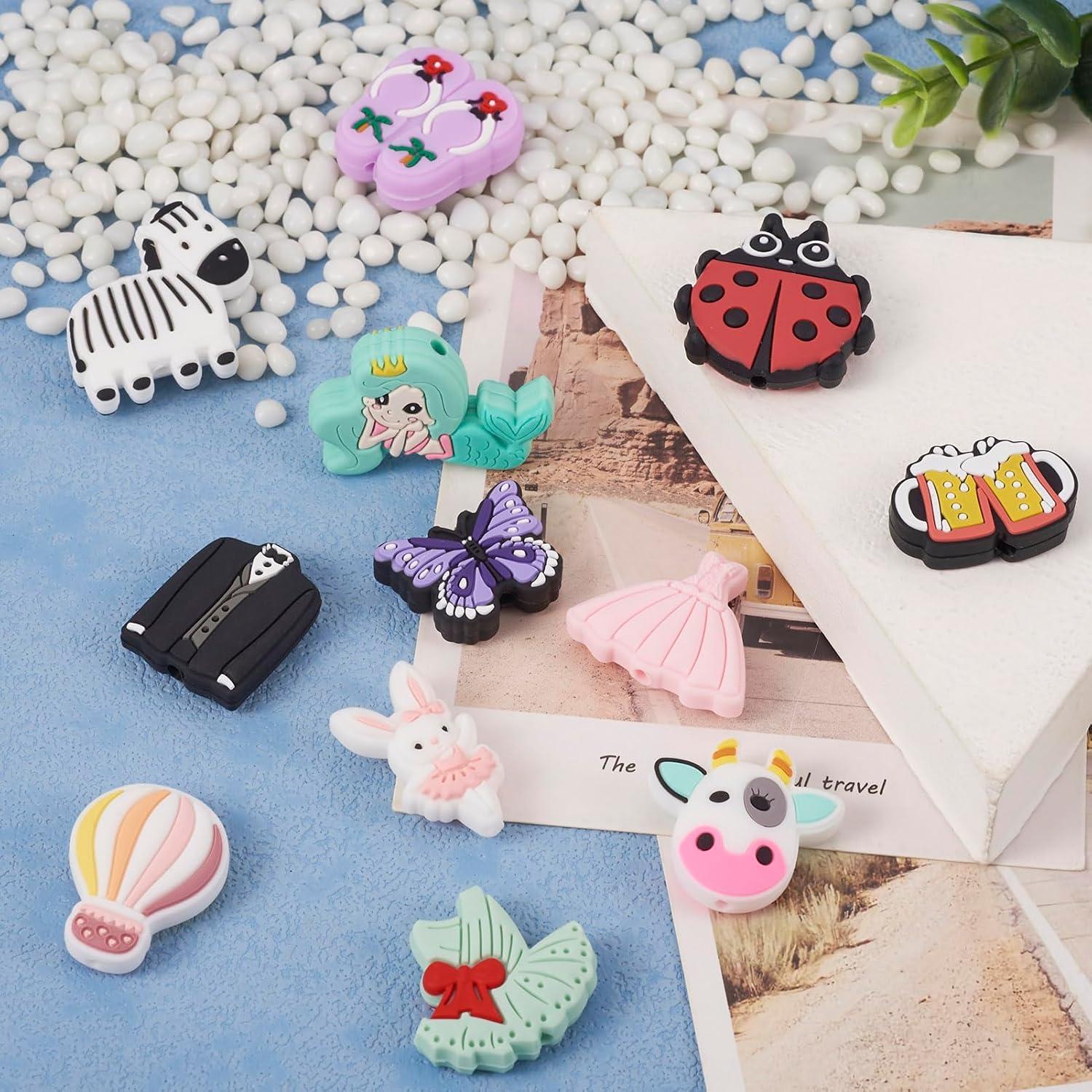 12 Piezas Perlas de Silicona PH PandaHall para Joyería DIY