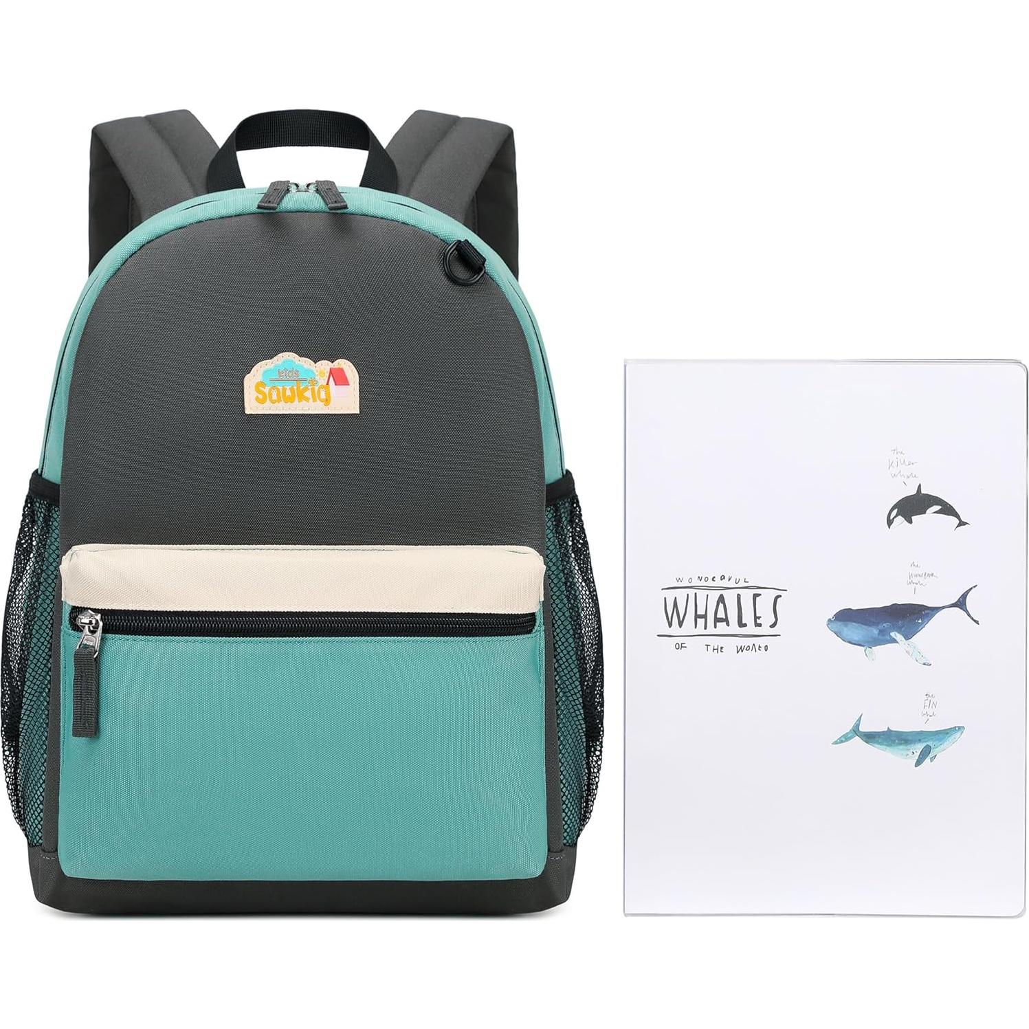 Mochila Escolar Infantil 15" Negro y Verde - 12 Litros