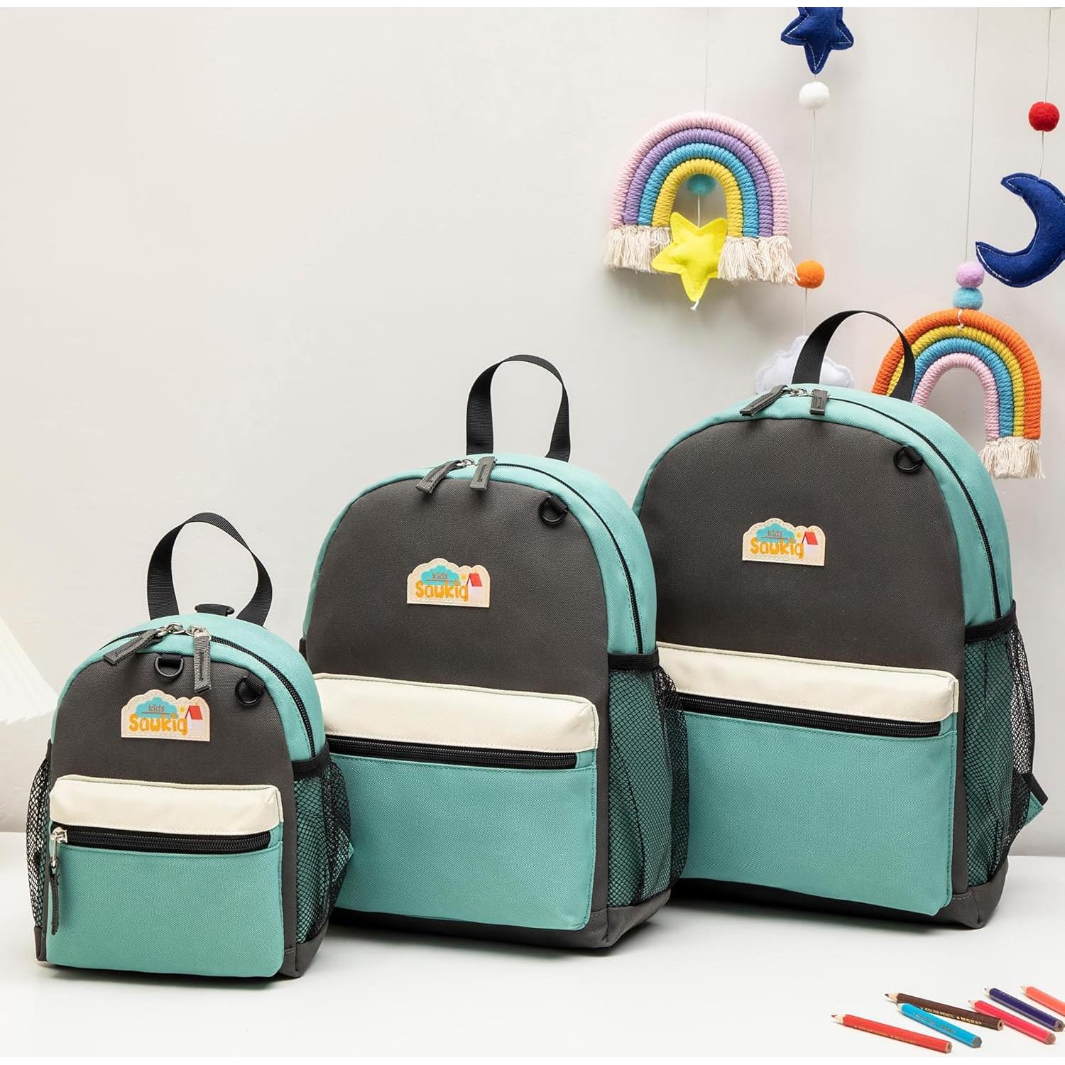 Mochila Escolar Infantil 15" Negro y Verde - 12 Litros