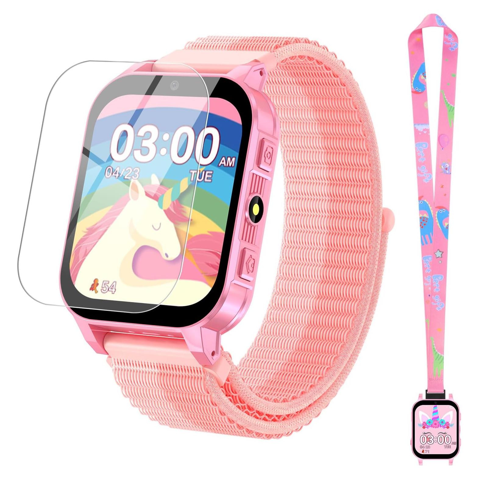 Reloj Inteligente CJC para Niñas 4-8 Años Rosa 1.83" HD