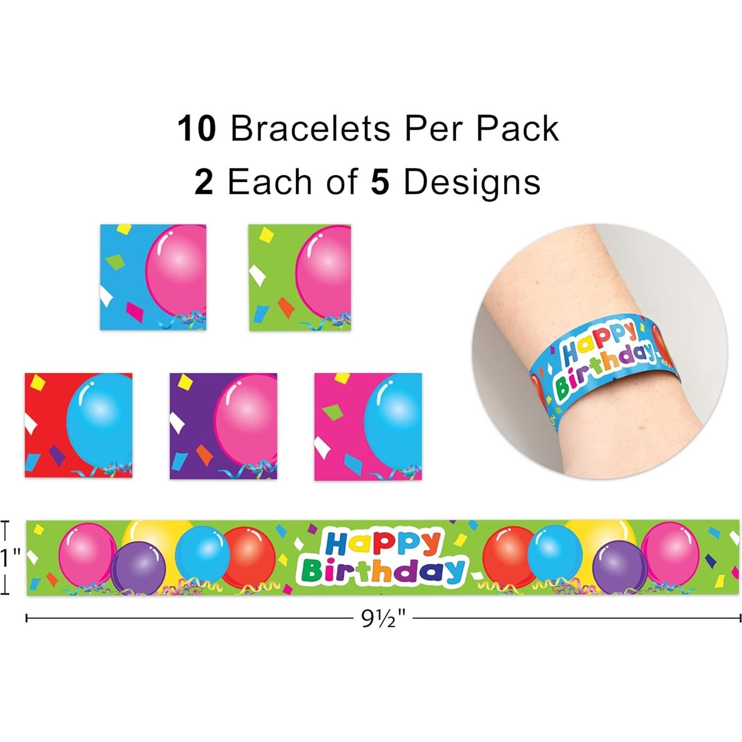 Brazaletes de Golpe Multicolor Recursos para Maestros - 10 Piezas