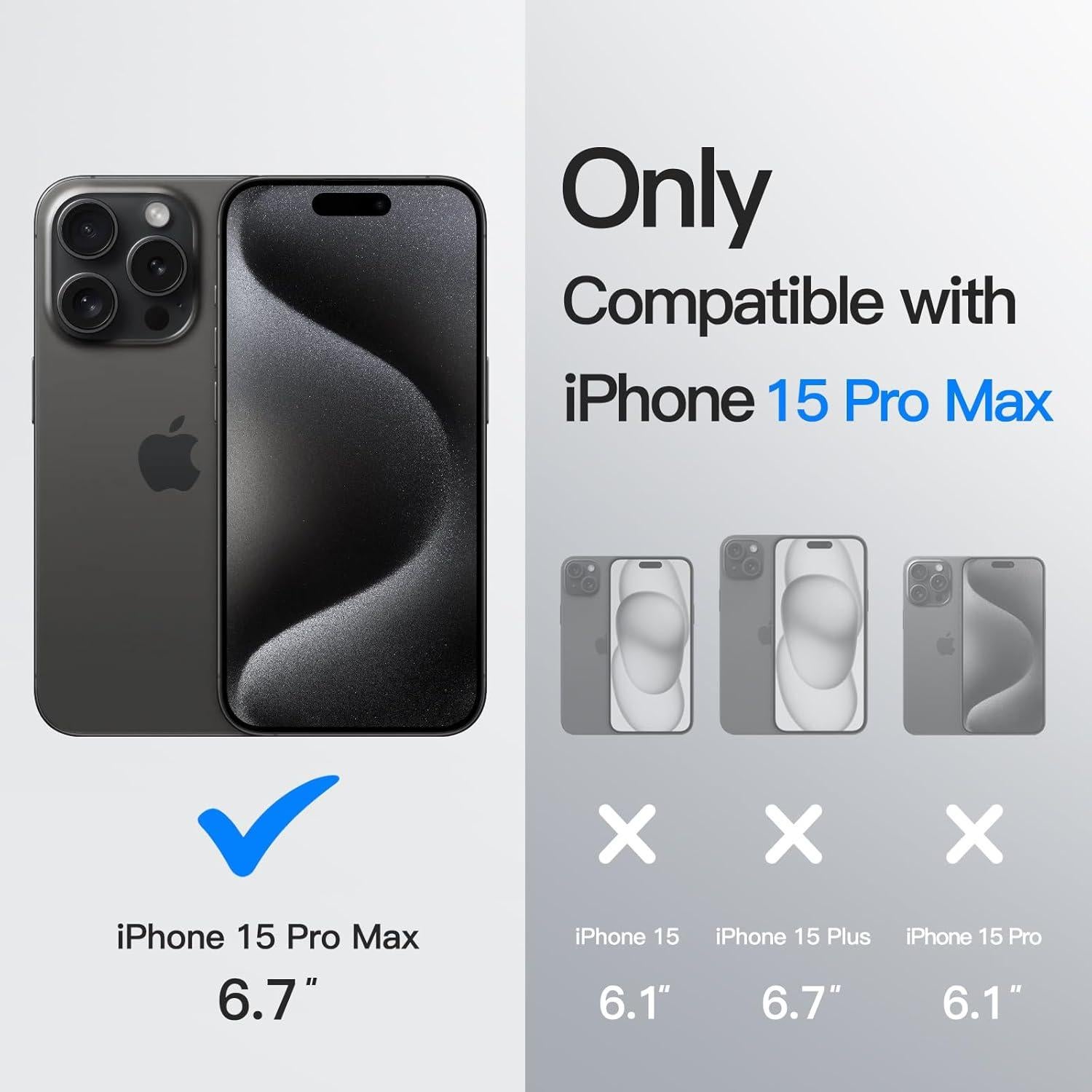 Funda JETech con Anillo Rotatable 360° para iPhone 15 Pro Max