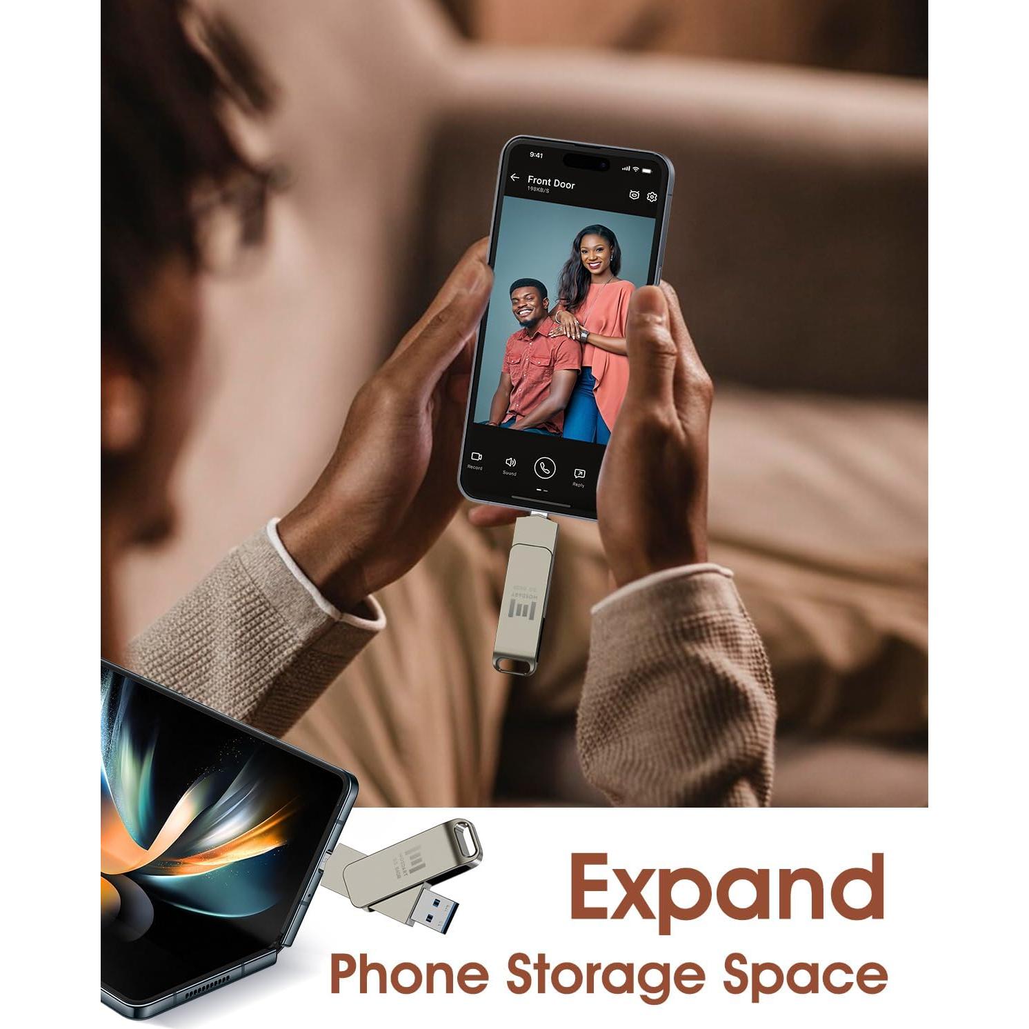 MOSDART 64GB USB 3.0 Doble Conector C y A Rápido Plata