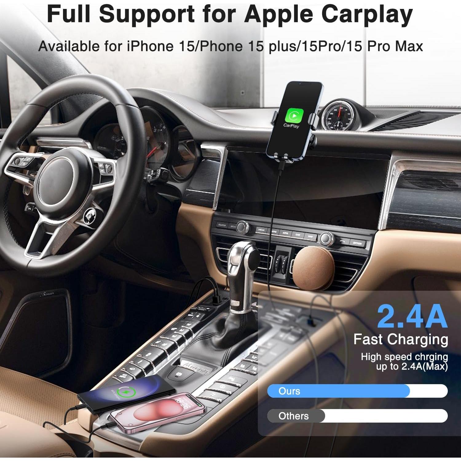 Paquete de 3 Cables USB A a C 3FT deloni para iPhone 15/16