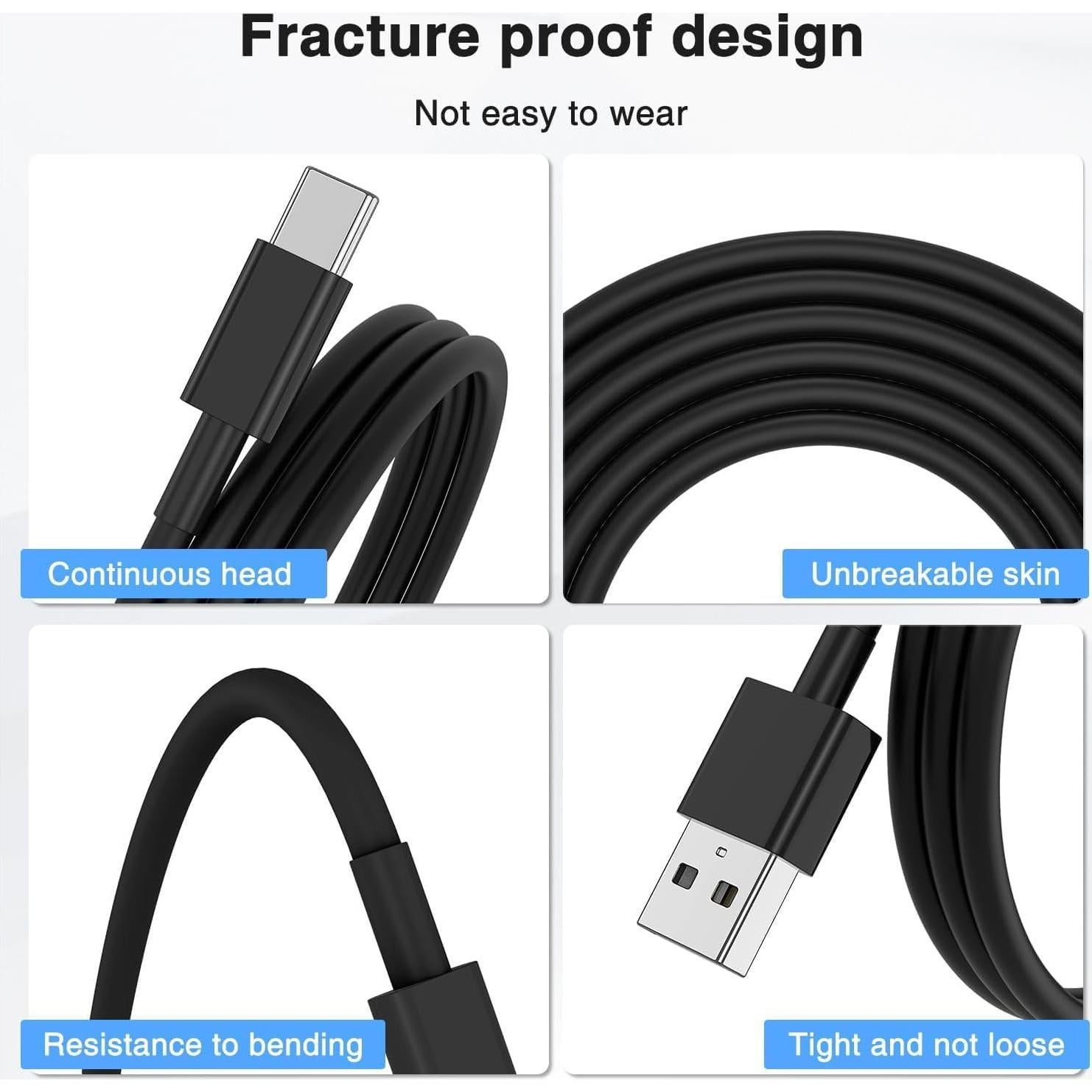 Paquete de 3 Cables USB A a C 3FT deloni para iPhone 15/16