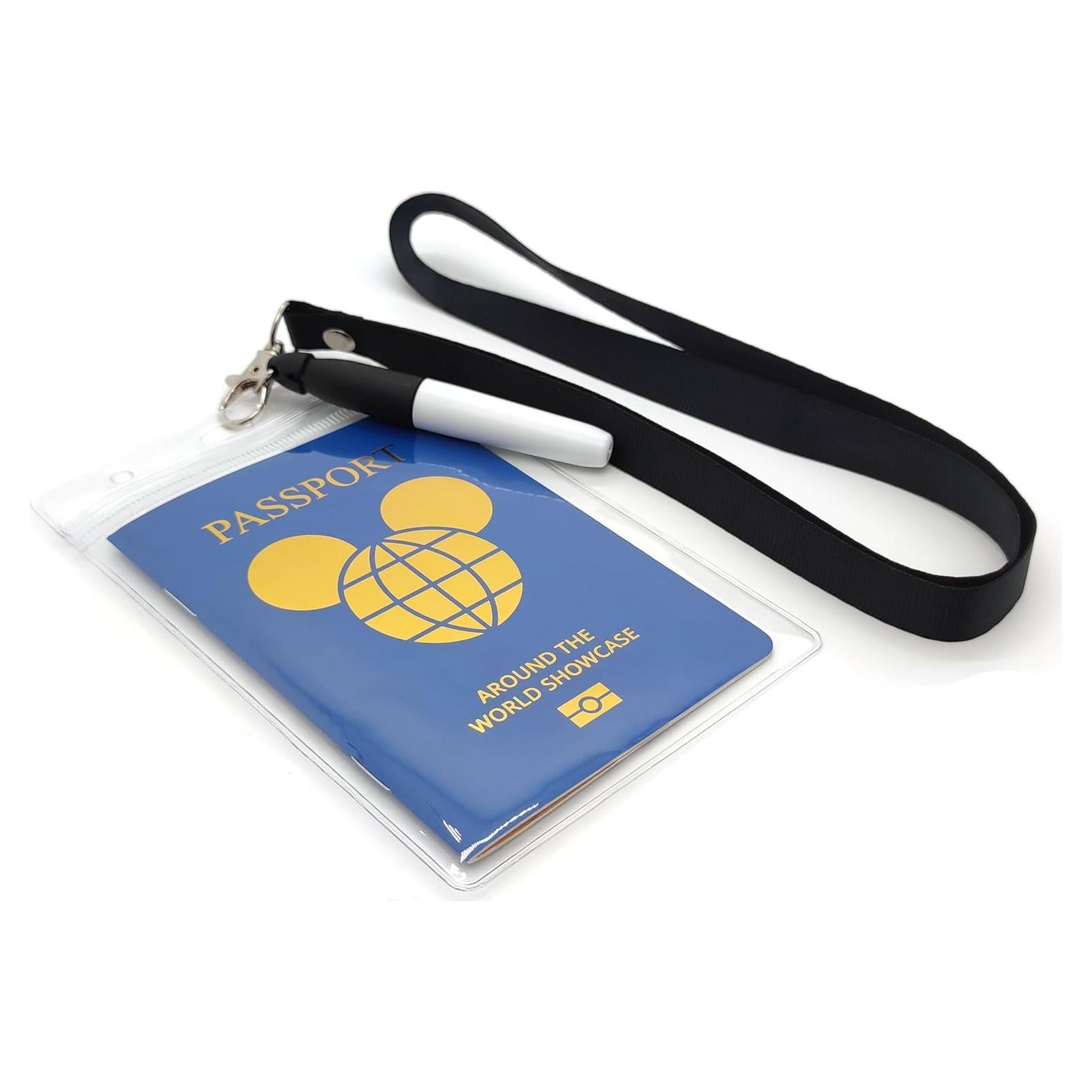 Portafolios de Pasaporte Epcot ASVP Negro Unisex 13x9 cm