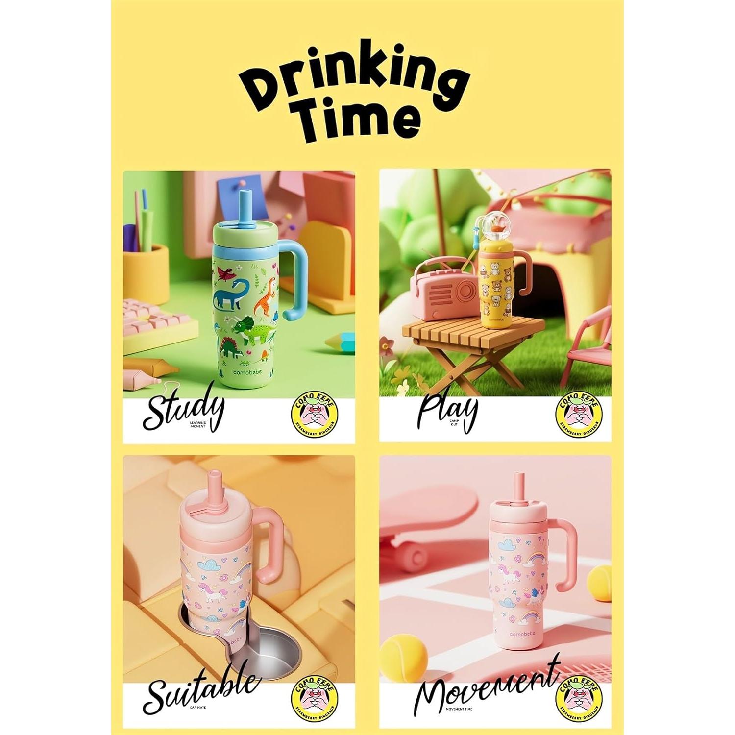 Taza de Acero Inoxidable LIONICE 710ml con Chorro de Ballena