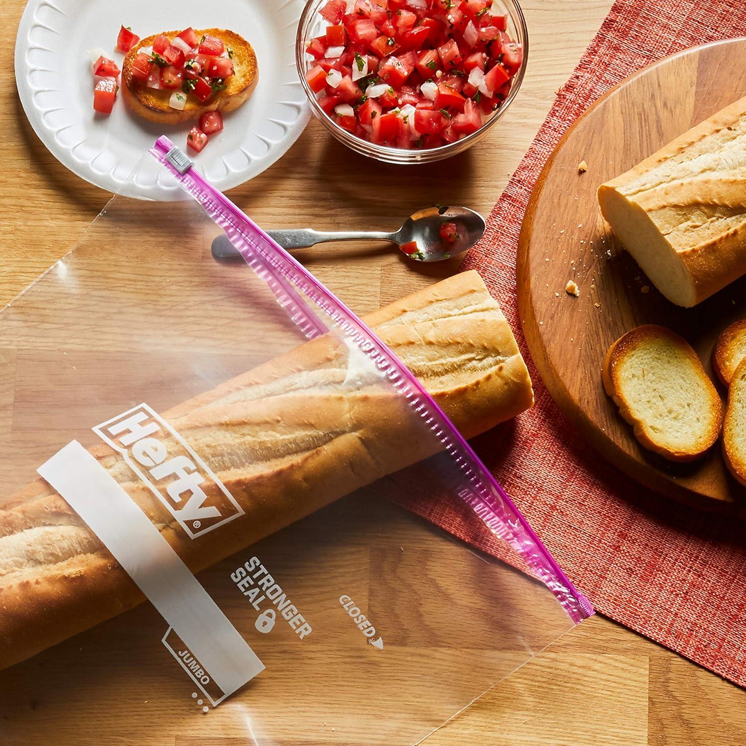 Bolsas de Almacenamiento Jumbo Hefty Slider 9.46L Paquete 12