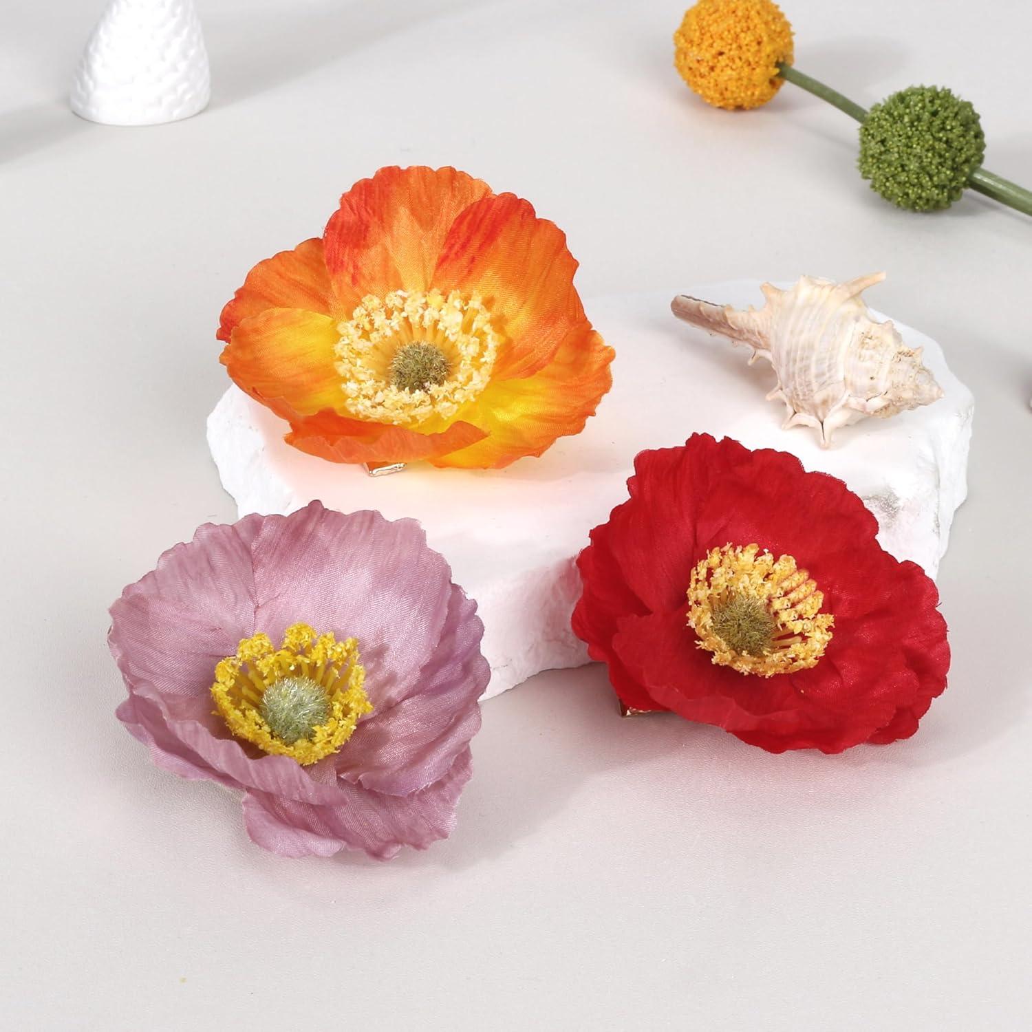 Paquete de 6 Clips para el Cabello VCKOVCKO con Flores Artificiales