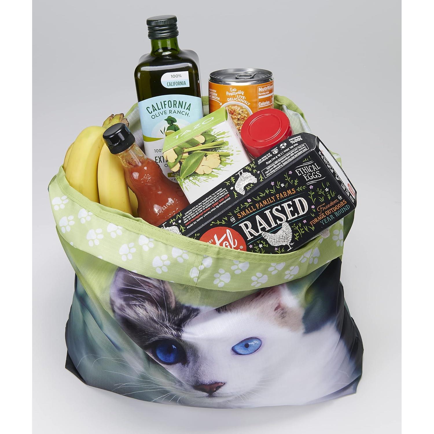 Bolsas de Compras Reutilizables O-WITZ Gato Azul 22.68 kg