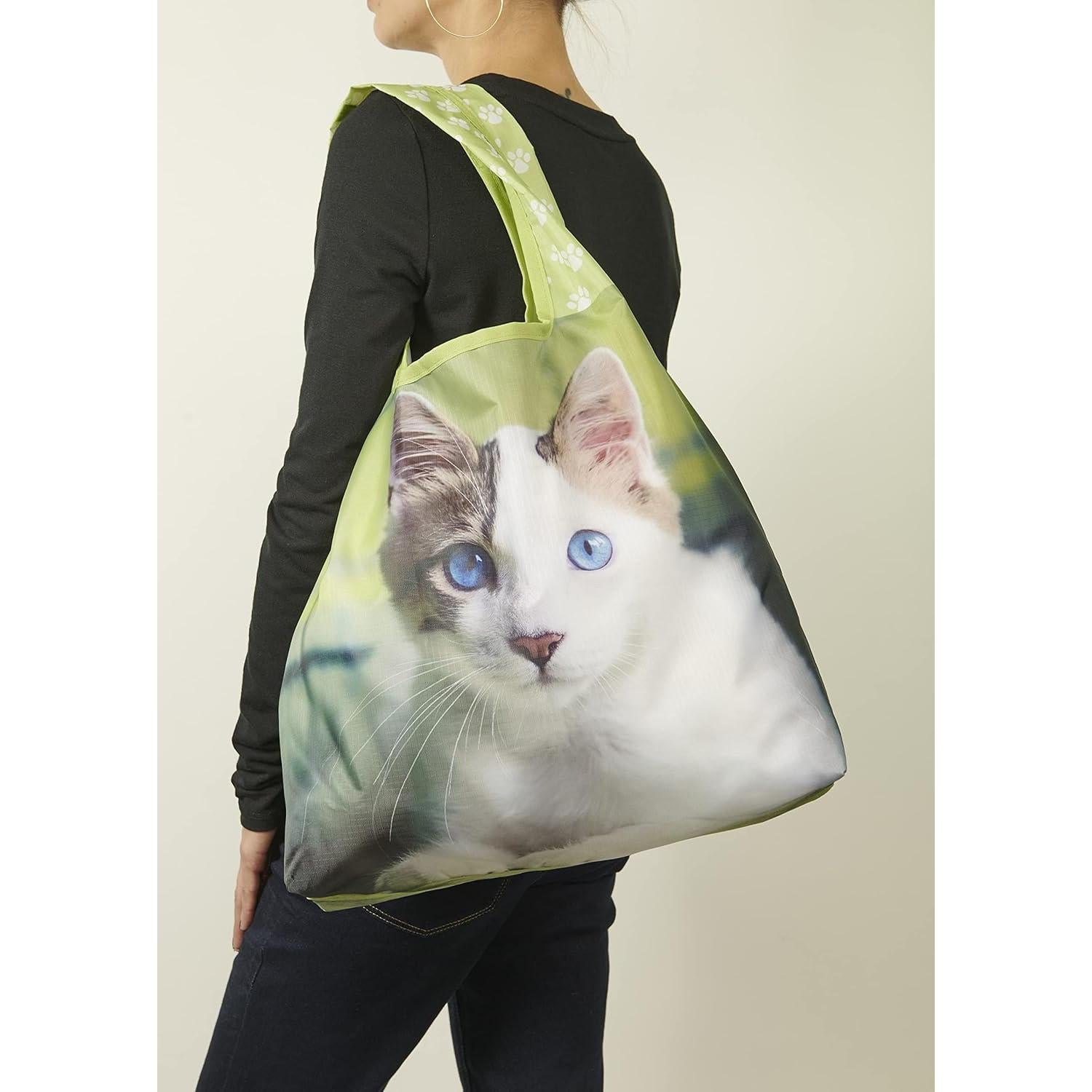 Bolsas de Compras Reutilizables O-WITZ Gato Azul 22.68 kg
