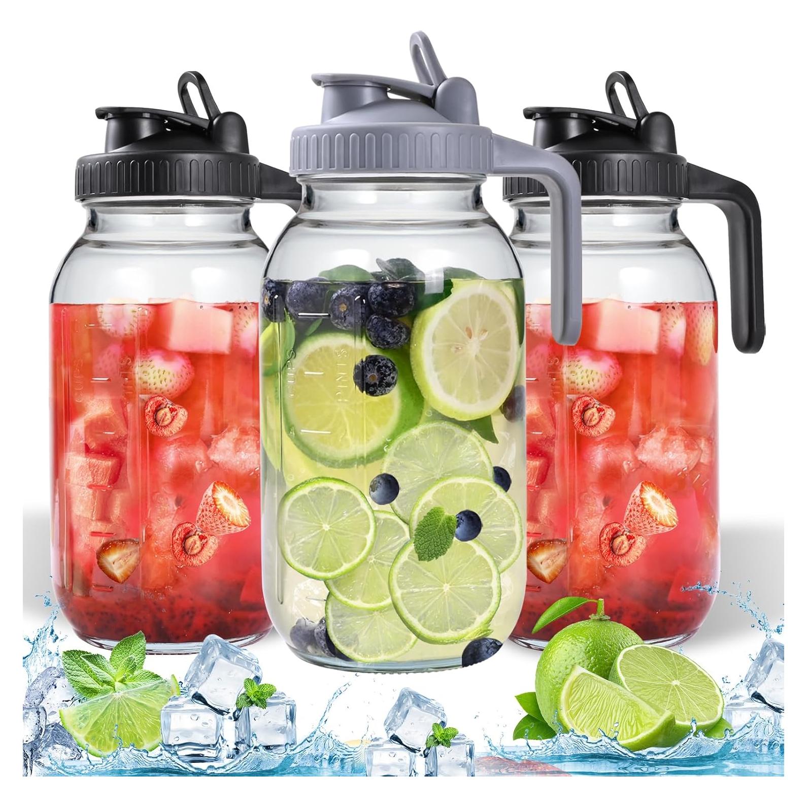 3 Jarras de Vidrio Herméticas Scidea 1.9L con Tapa