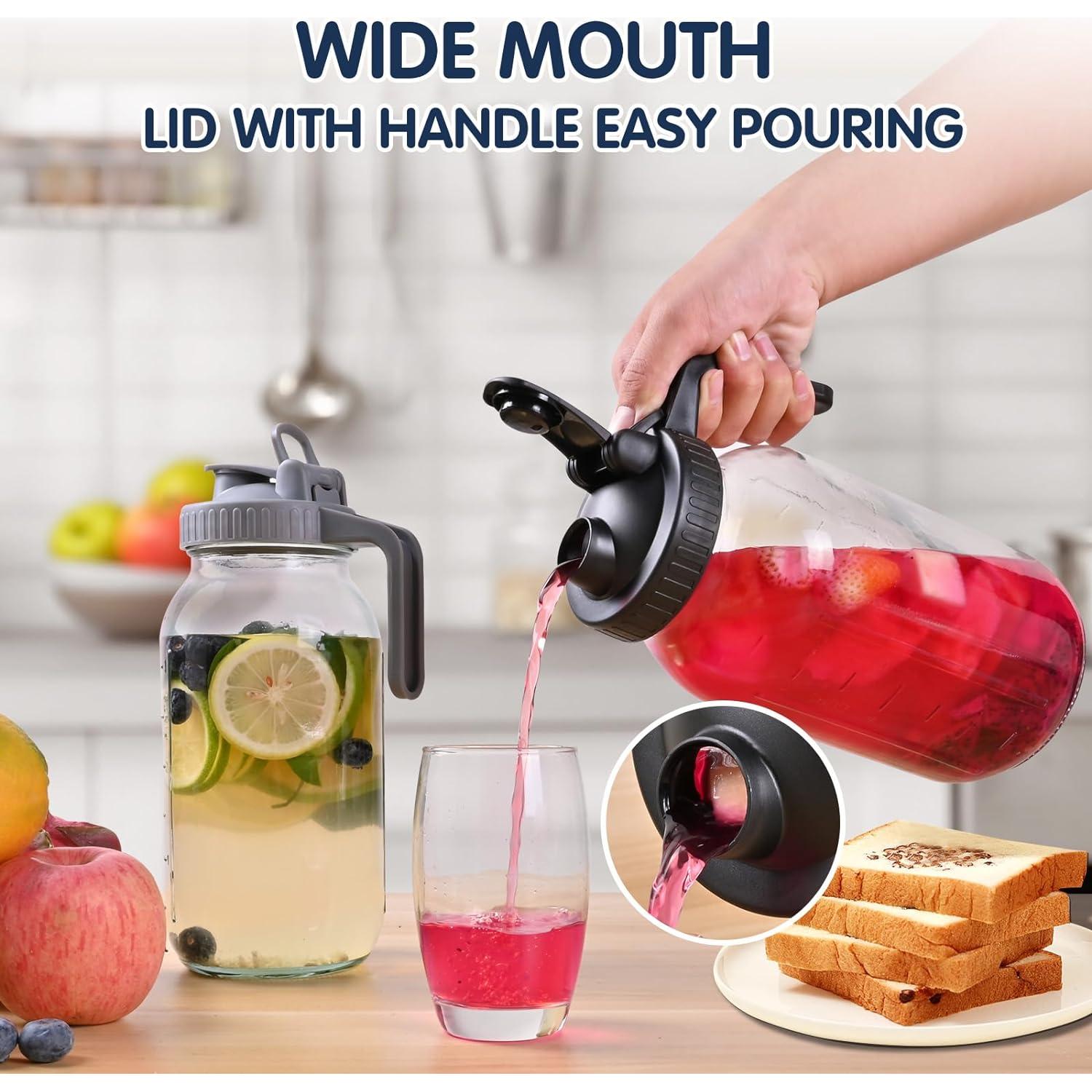 3 Jarras de Vidrio Herméticas Scidea 1.9L con Tapa