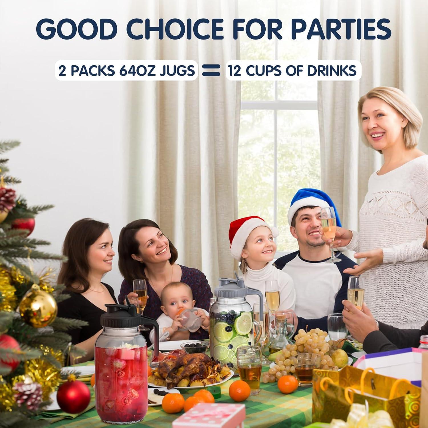 3 Jarras de Vidrio Herméticas Scidea 1.9L con Tapa