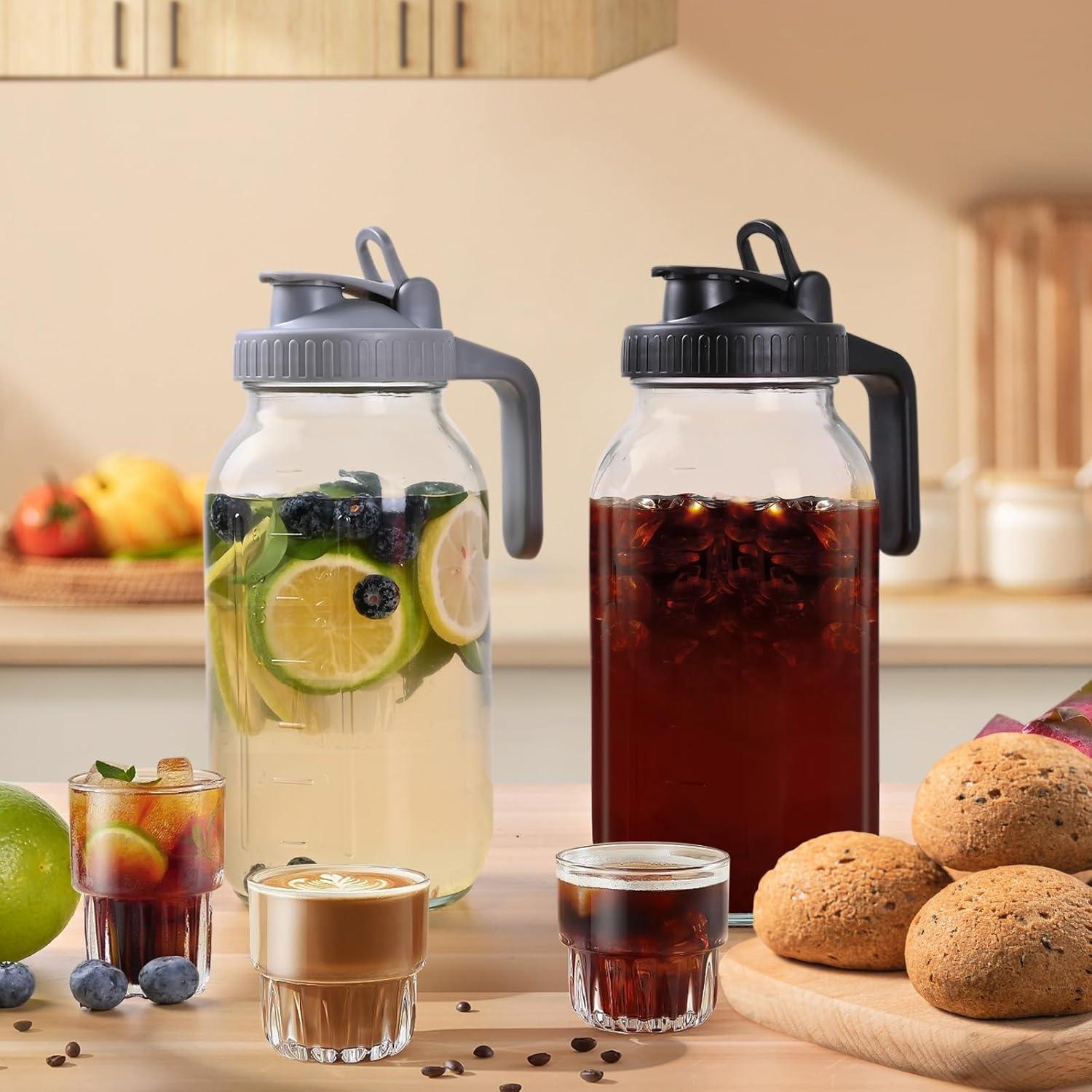 3 Jarras de Vidrio Herméticas Scidea 1.9L con Tapa