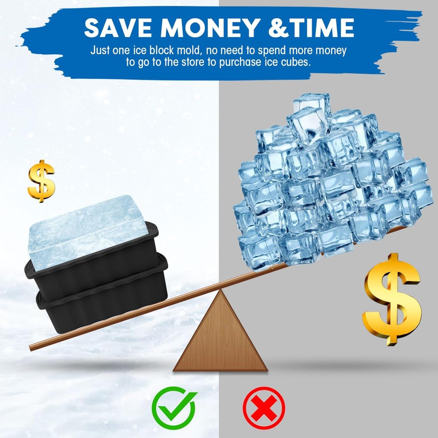 Moldes de Hielo Extra Grande Haldane 2PC 6LB Silicona