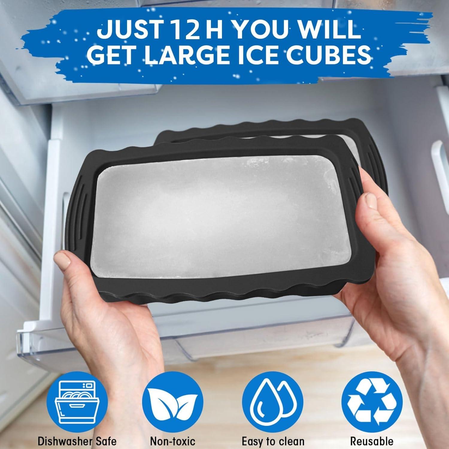 Moldes de Hielo Extra Grande Haldane 2PC 6LB Silicona