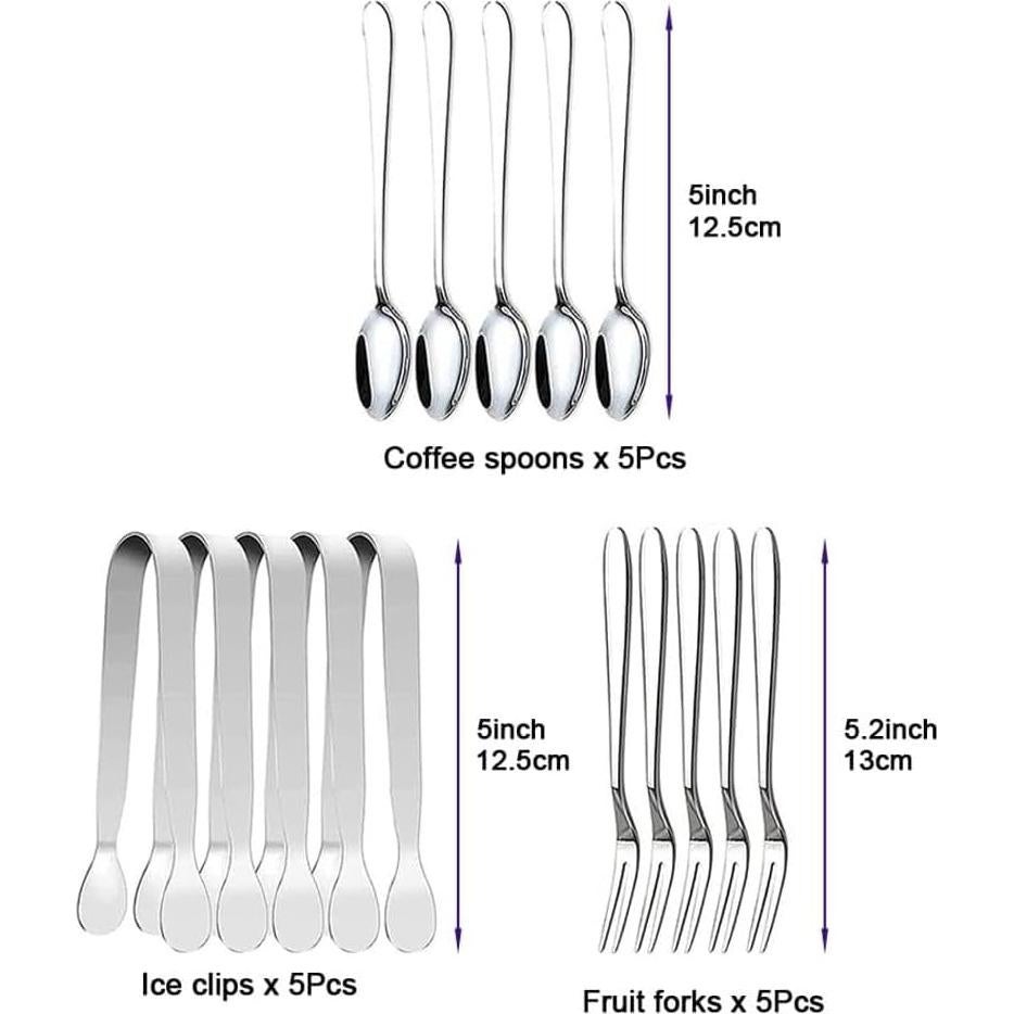 Juego de cuchillos para untar queso Linwnil - 21 piezas