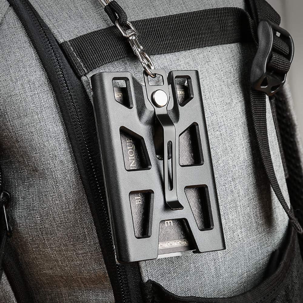 Soporte de Insignia ZAZE con Lanyard y Clip - Negro