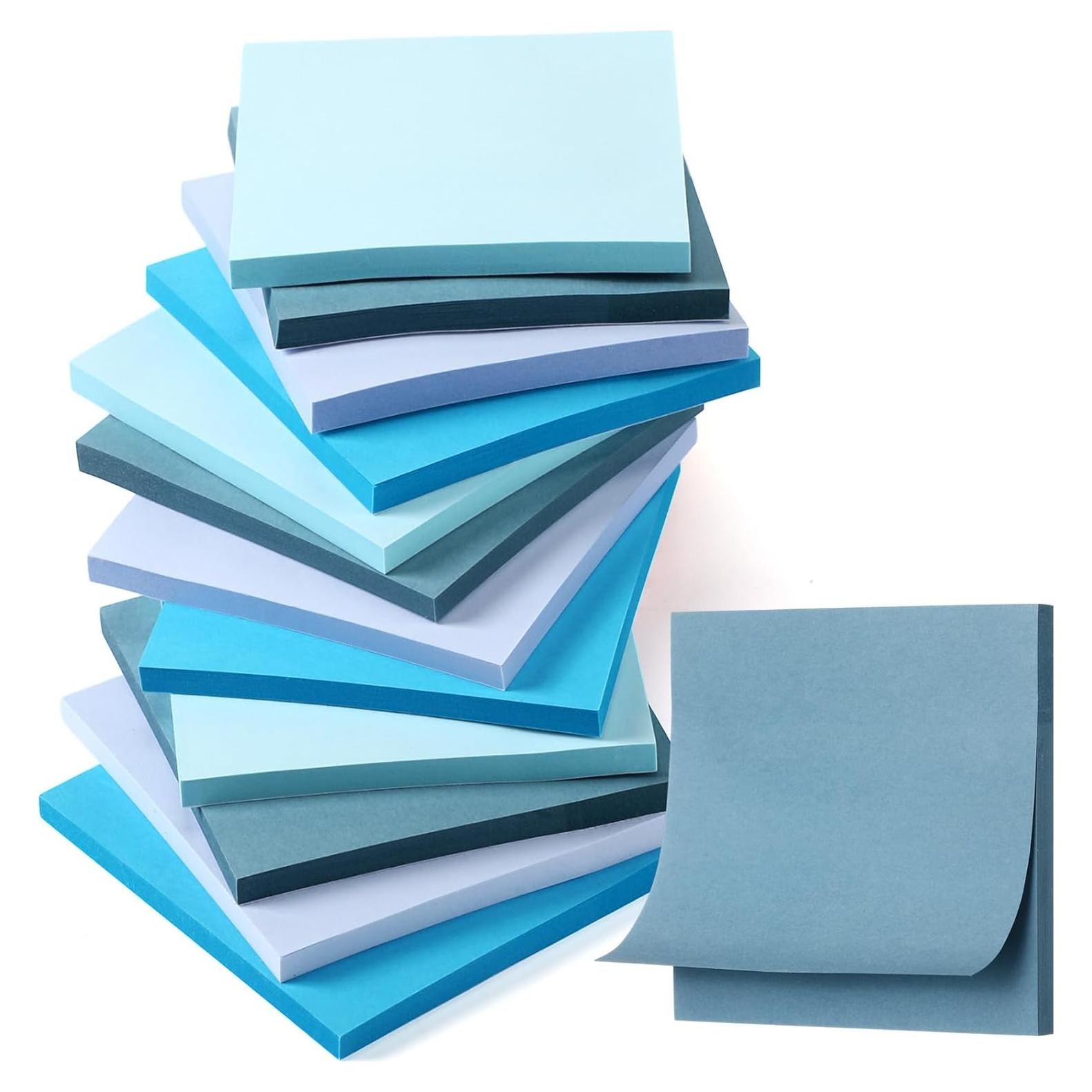 Notas Adhesivas Azules Thenshop 12 Pads 50 Hojas 7.62cm