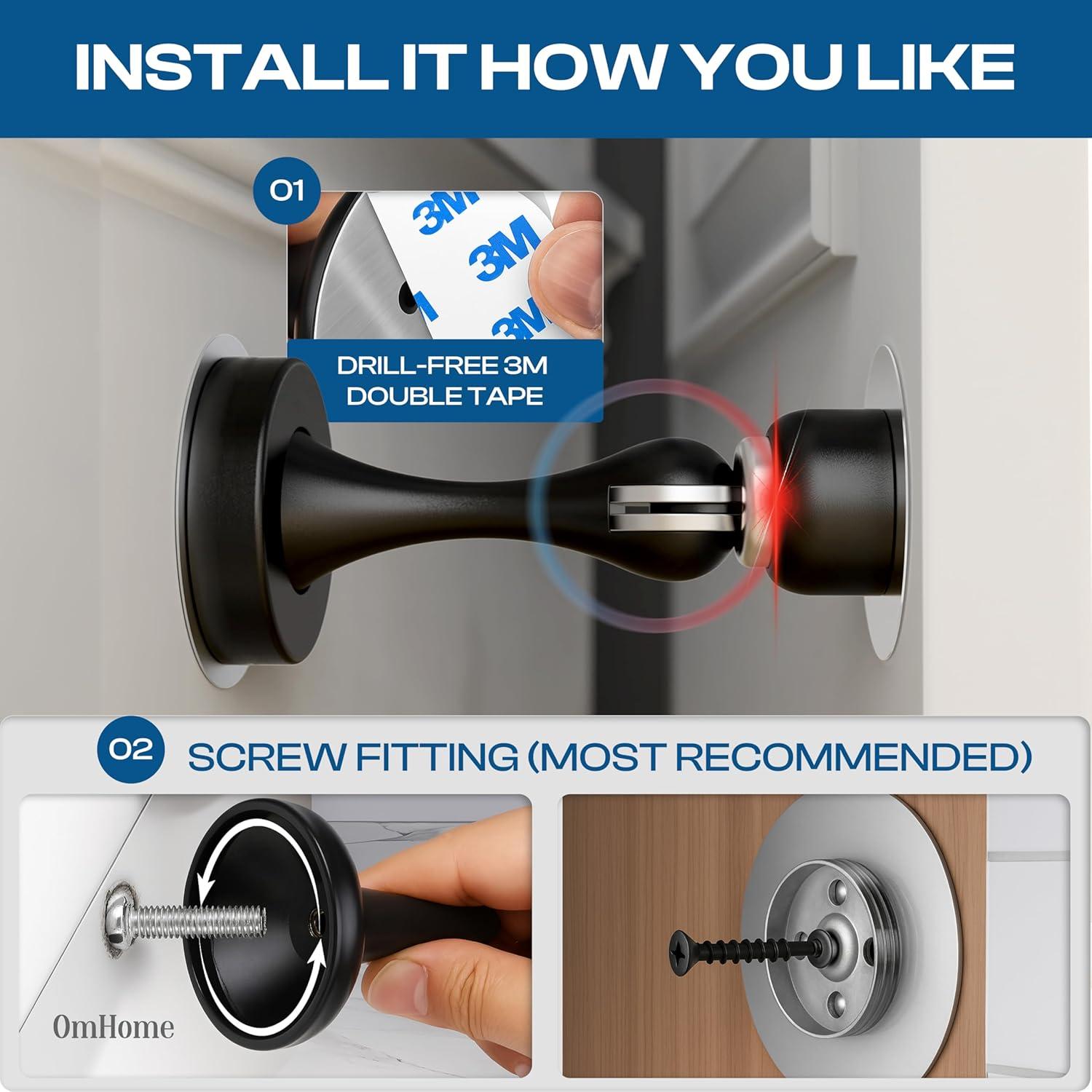 Detenedor de Puerta Magnético OmHome 2023 - Alta Resistencia