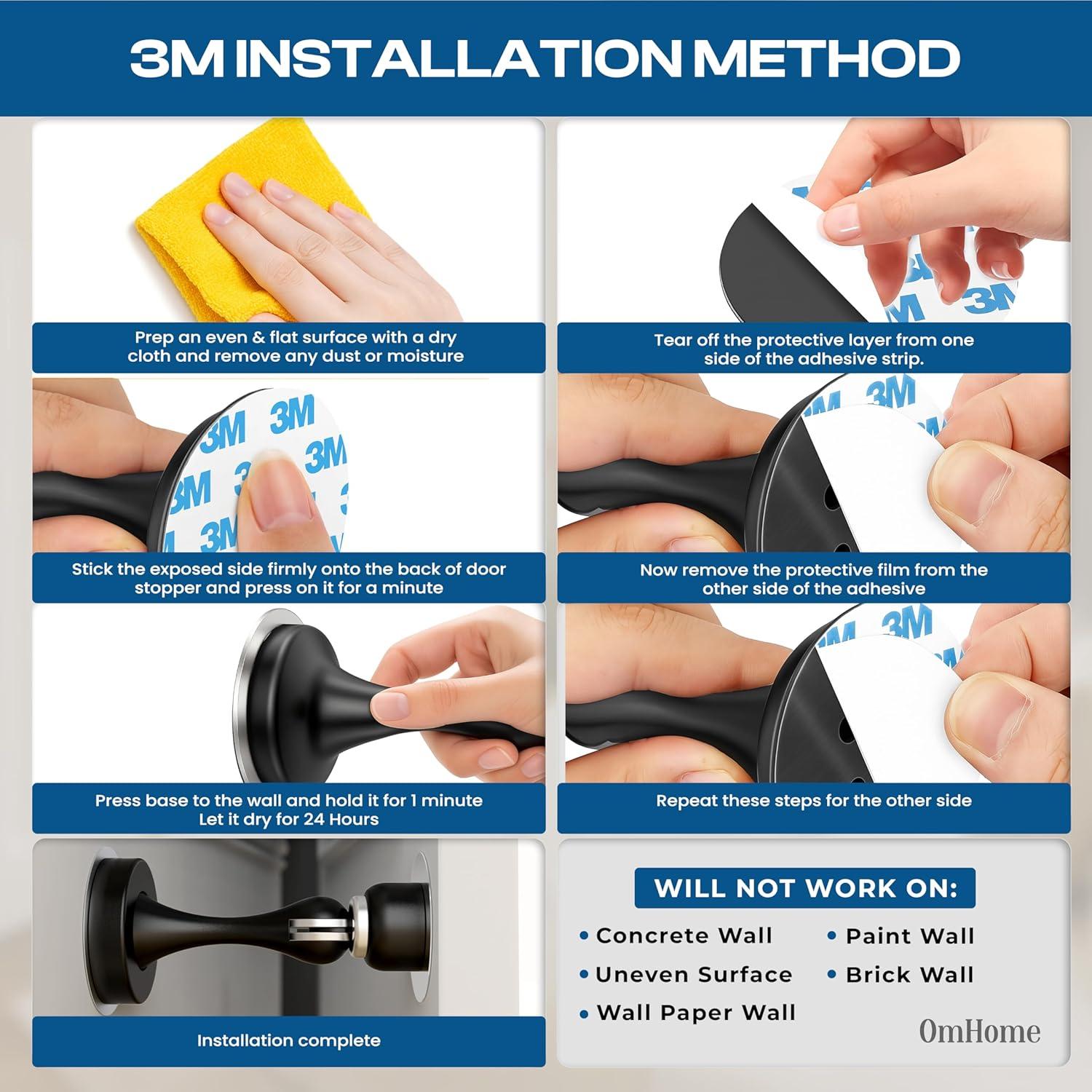 Detenedor de Puerta Magnético OmHome 2023 - Alta Resistencia