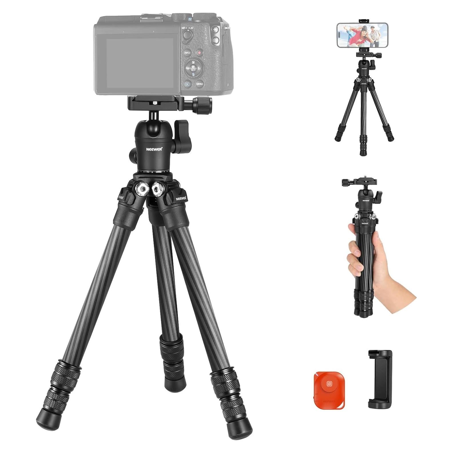 Trípode Mini NEEWER TP09 de Fibra de Carbono 50 cm