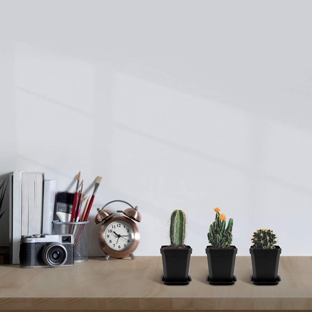 Macetas Cuadradas de Vivero Foxany 30 Pcs 7.9 cm Negro