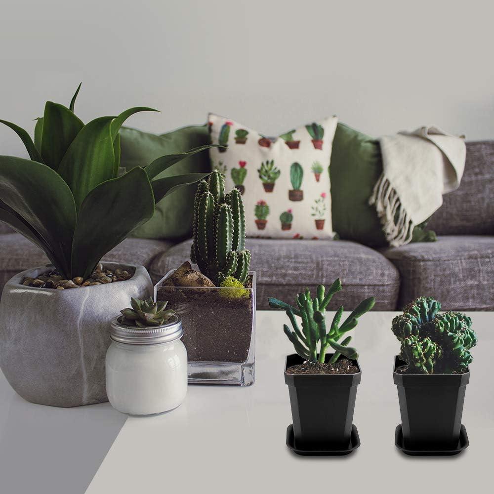 Macetas Cuadradas de Vivero Foxany 30 Pcs 7.9 cm Negro